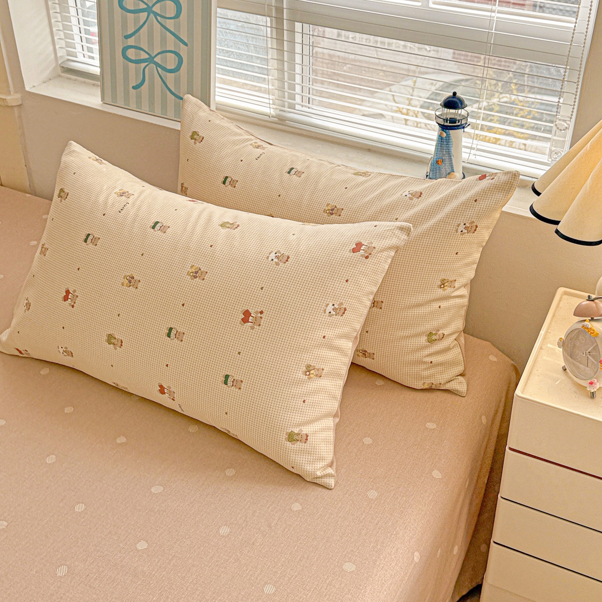 91家纺网 家纺一手货源 找家纺 名品家纺 2026新款100%纯棉枕套系列 爪爪家族