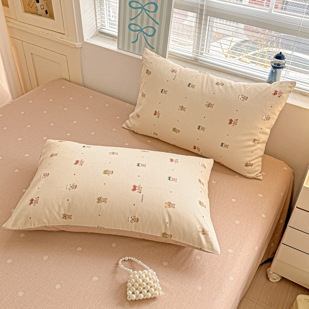 91家纺网 家纺一手货源 找家纺 名品家纺 2026新款100%纯棉枕套系列 爪爪家族