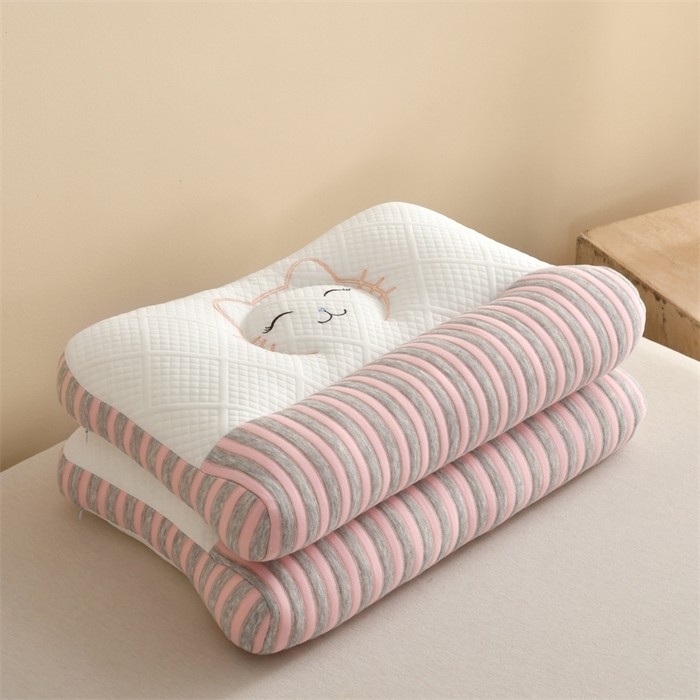 91家纺网 家纺一手货源 找家纺 （总）凡星枕业 2026新款笑脸猫针织棉枕枕头枕芯