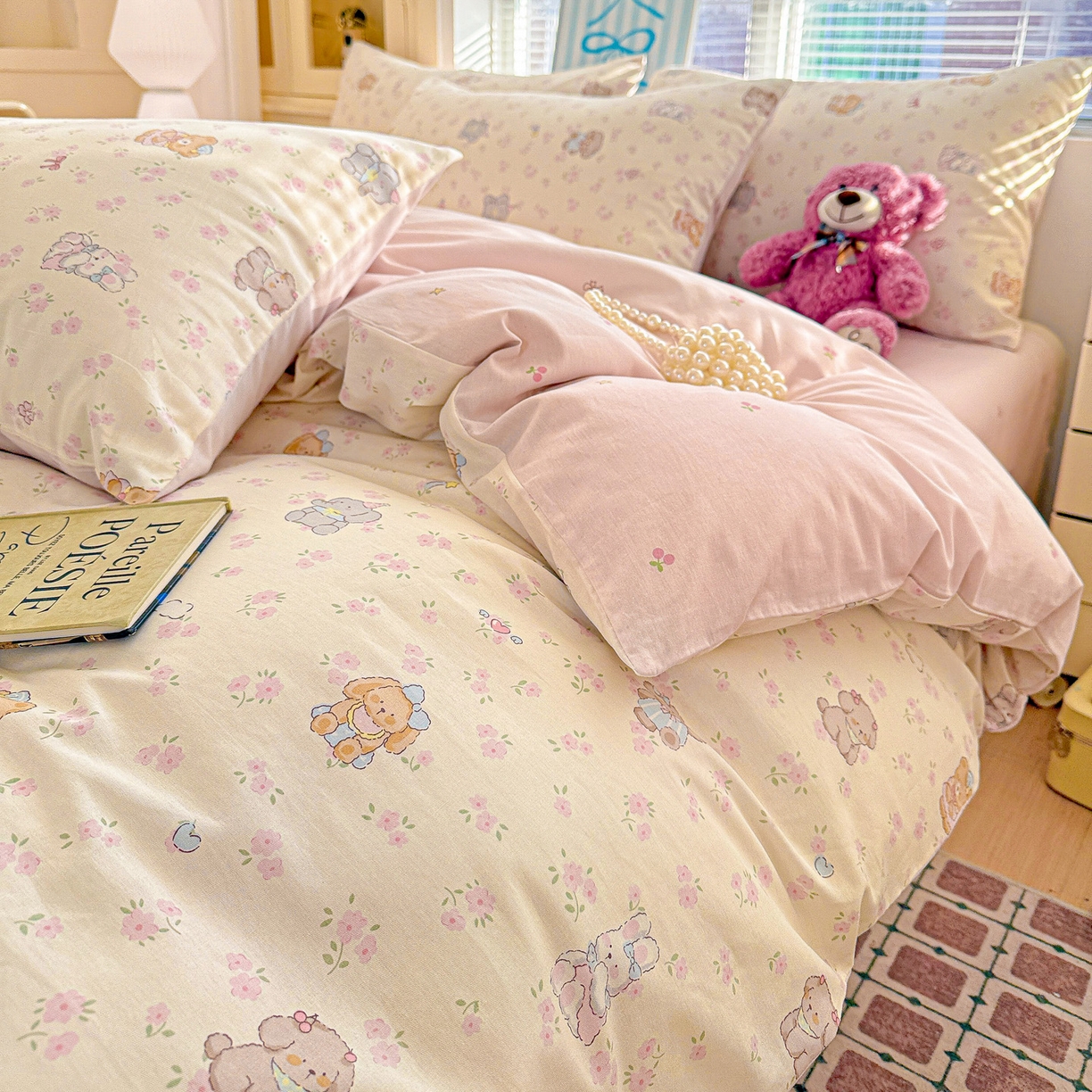 91家纺网 家纺一手货源 找家纺 名品家纺 2026新款100%纯棉四件套系列 春日来信