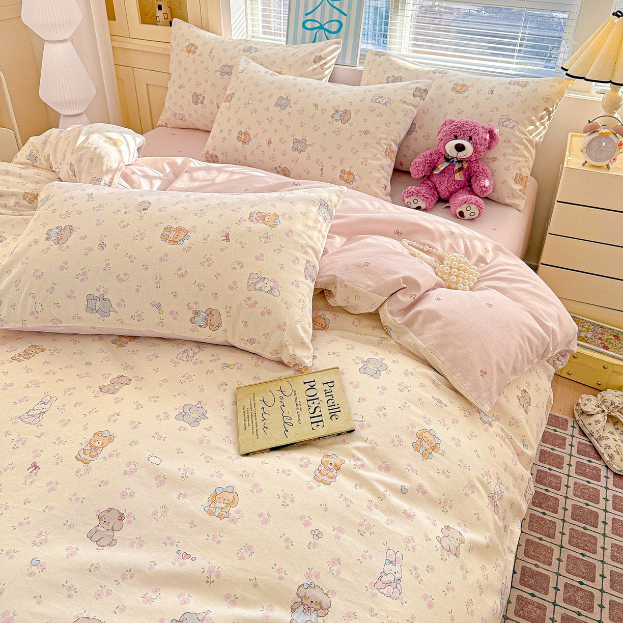 91家纺网 家纺一手货源 找家纺 名品家纺 2026新款100%纯棉四件套系列 春日来信