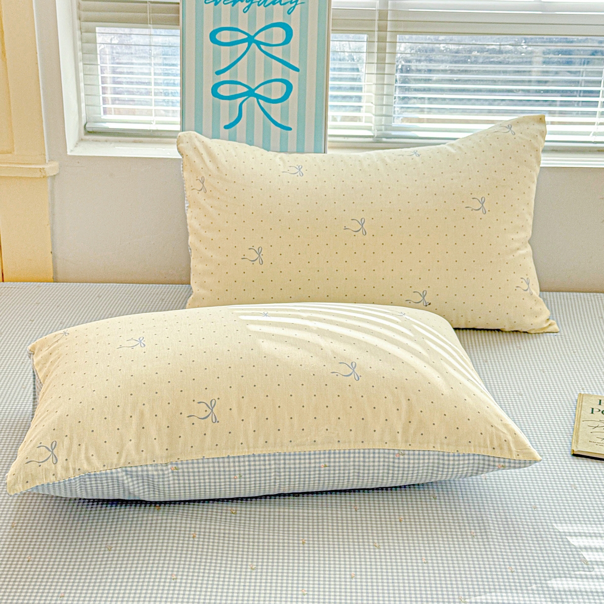 91家纺网 家纺一手货源 找家纺 名品家纺 2026新款100%纯棉四件套系列 波点蝴蝶结