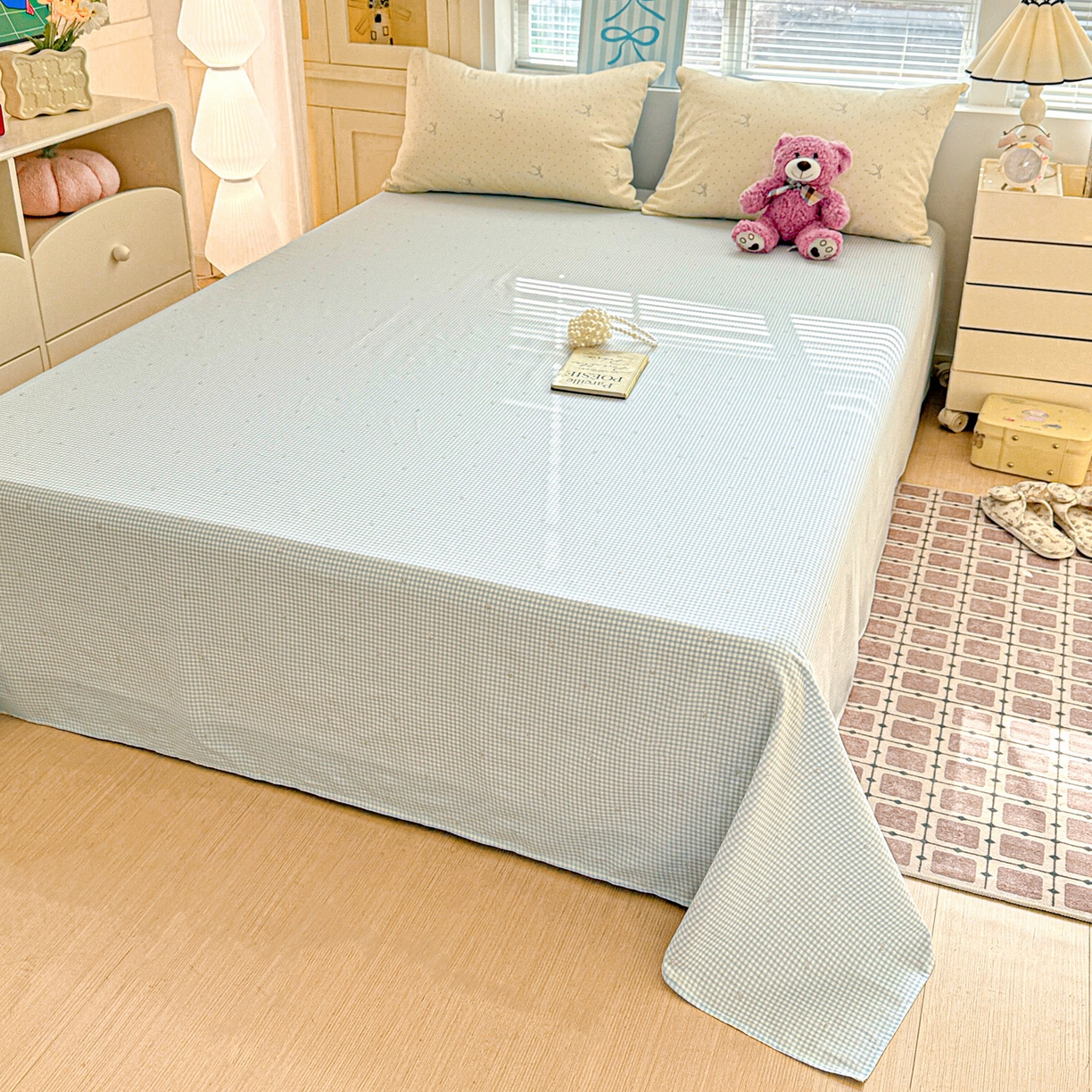 91家纺网 家纺一手货源 找家纺 名品家纺 2026新款100%纯棉四件套系列 波点蝴蝶结