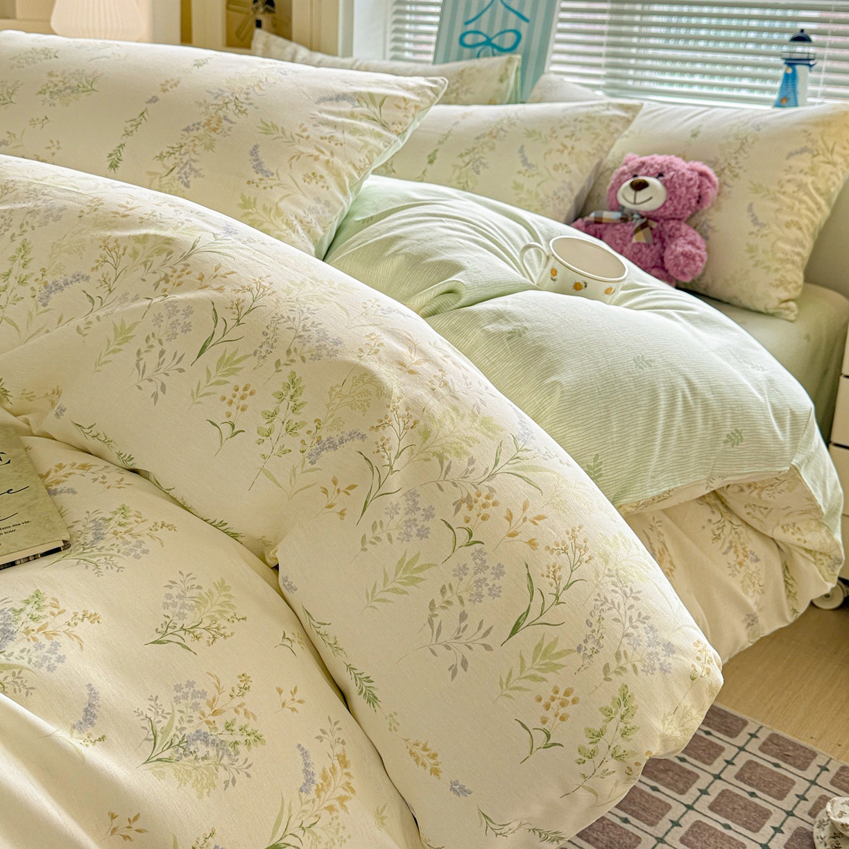 名品家纺 2026新款100%纯棉四件套系列 春野絮语