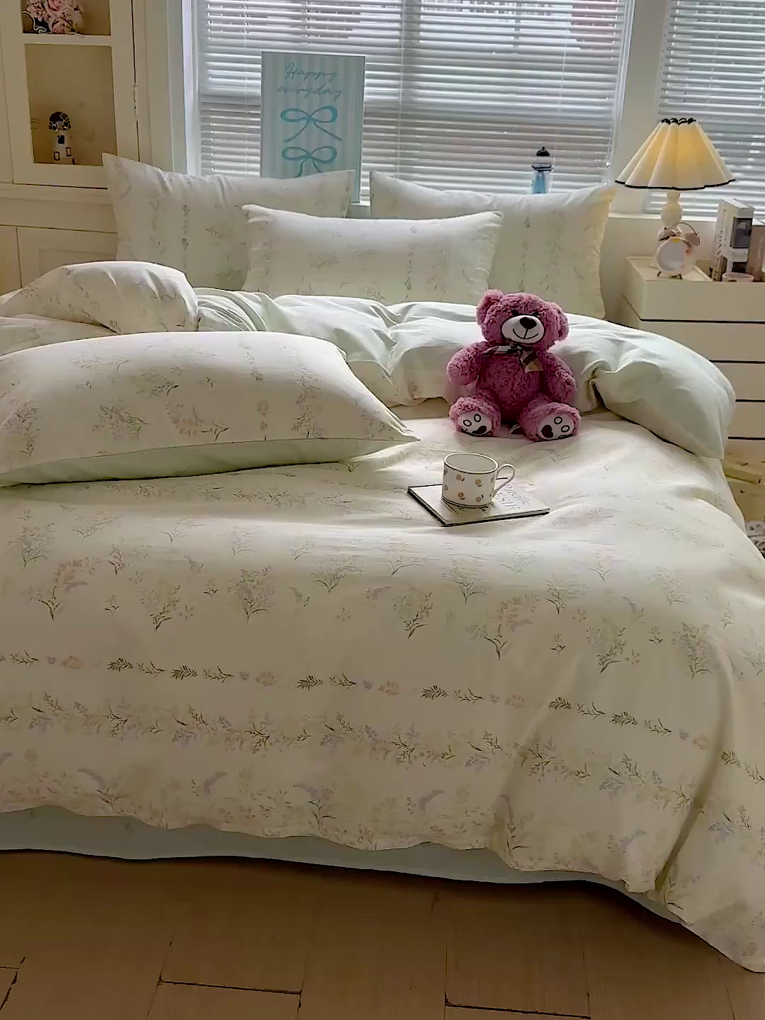 91家纺网 家纺一手货源 找家纺 名品家纺 2026新款100%纯棉四件套系列 春野絮语