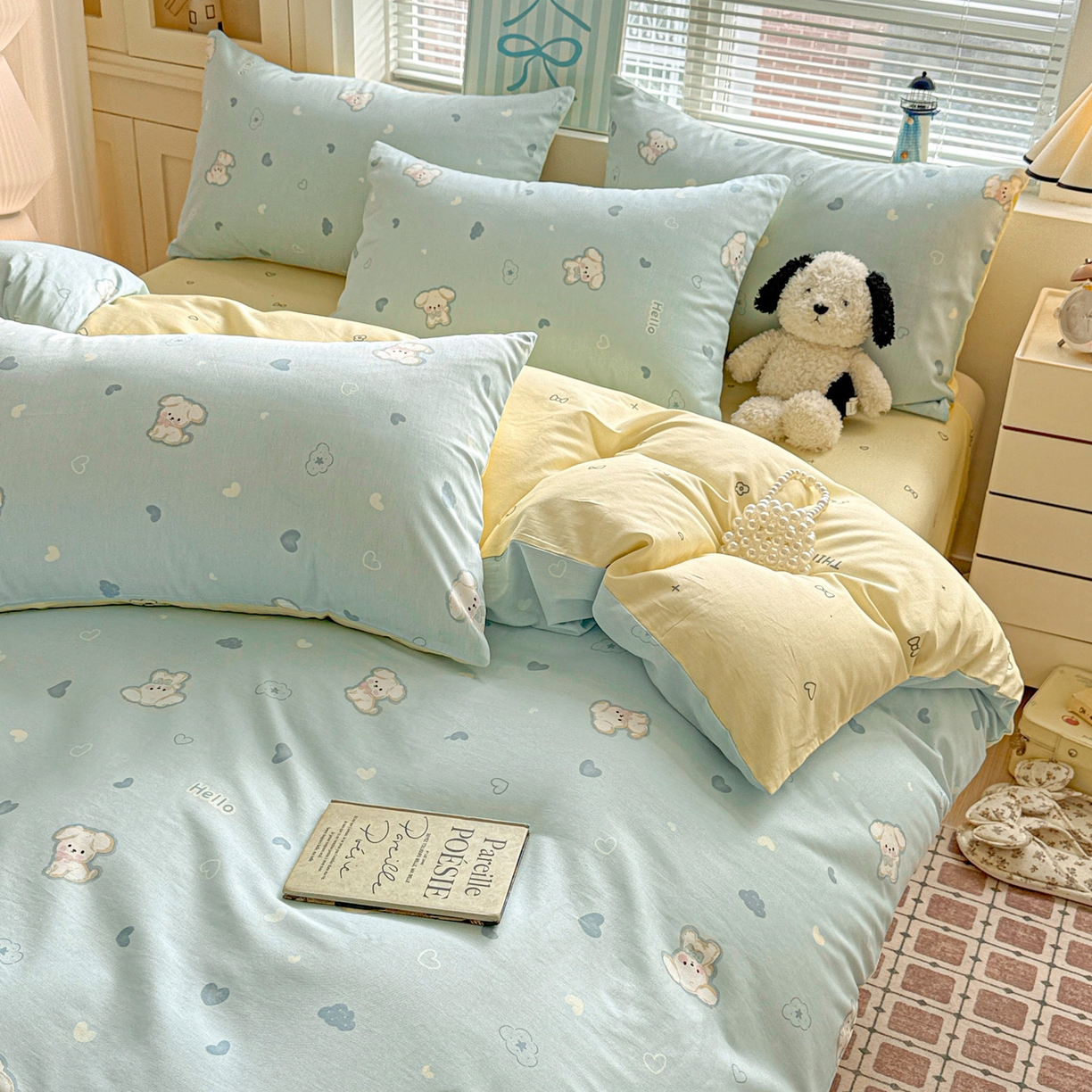 91家纺网 家纺一手货源 找家纺 名品家纺 2026新款100%纯棉四件套系列 提供买家秀 哈基米