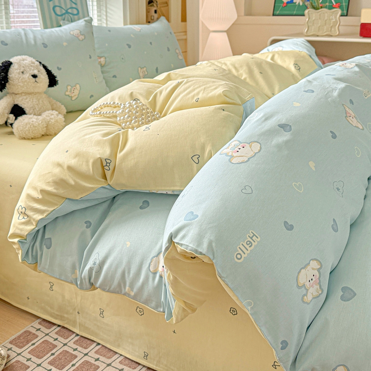 91家纺网 家纺一手货源 找家纺 名品家纺 2026新款100%纯棉四件套系列 提供买家秀 哈基米