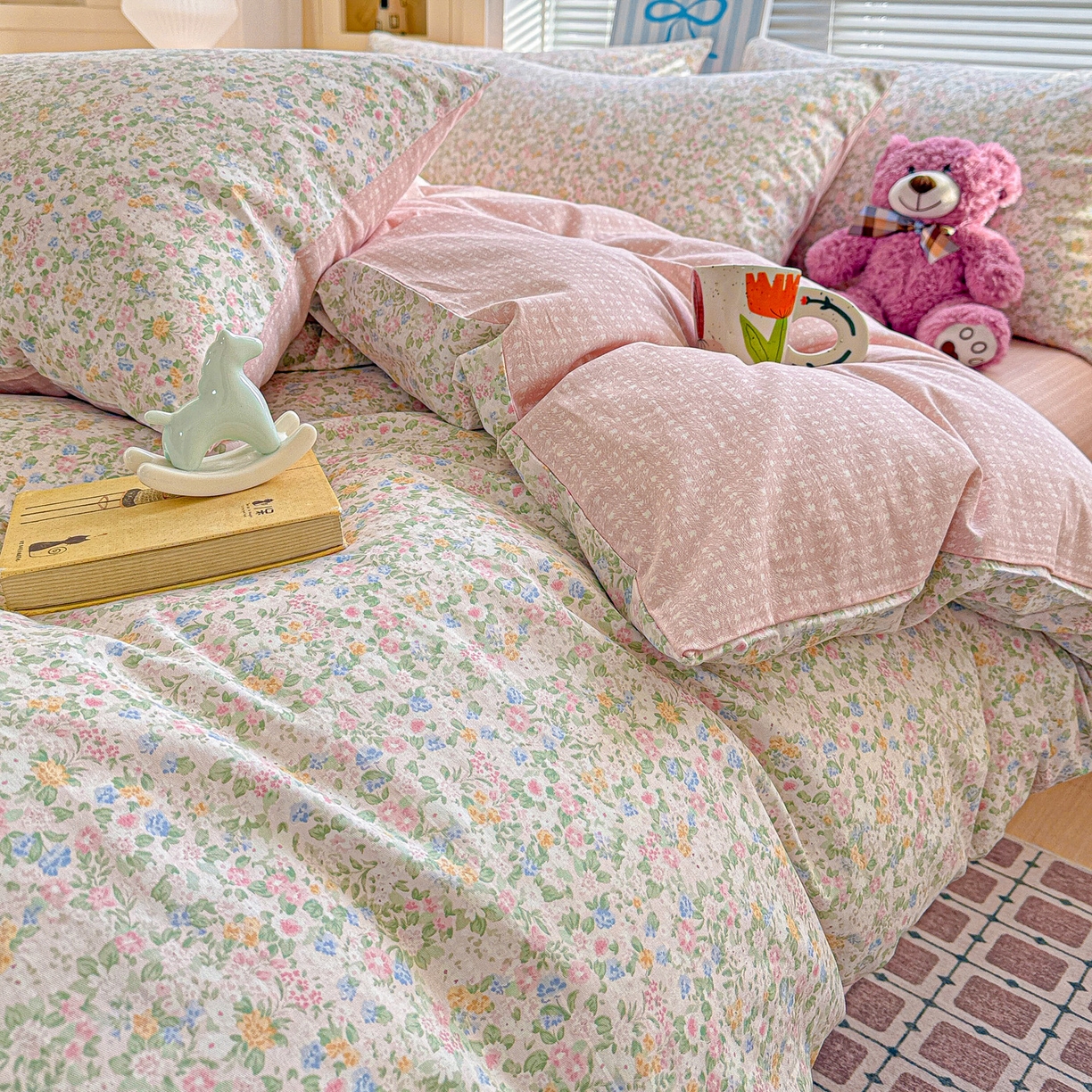 91家纺网 家纺一手货源 找家纺 名品家纺 2026新款100%纯棉四件套系列 提供买家秀 花夕印象