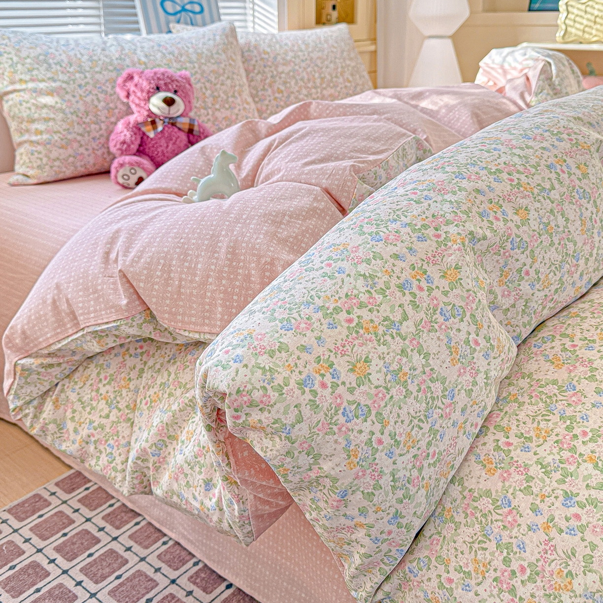 91家纺网 家纺一手货源 找家纺 名品家纺 2026新款100%纯棉四件套系列 提供买家秀 花夕印象