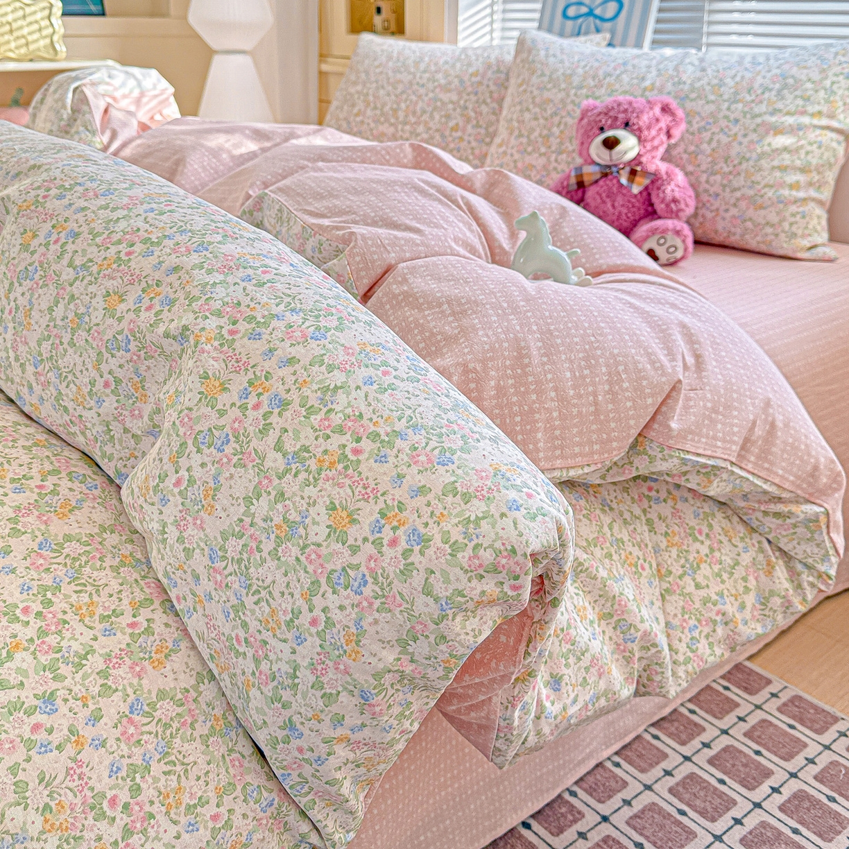 91家纺网 家纺一手货源 找家纺 名品家纺 2026新款100%纯棉四件套系列 提供买家秀 花夕印象