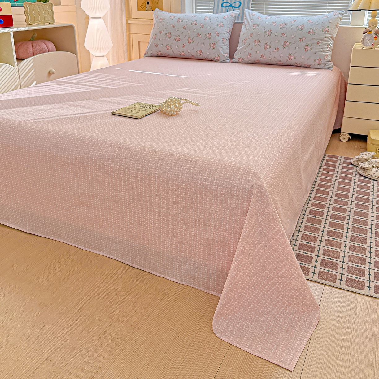 91家纺网 家纺一手货源 找家纺 名品家纺 2026新款100%纯棉四件套系列 冷羽花园