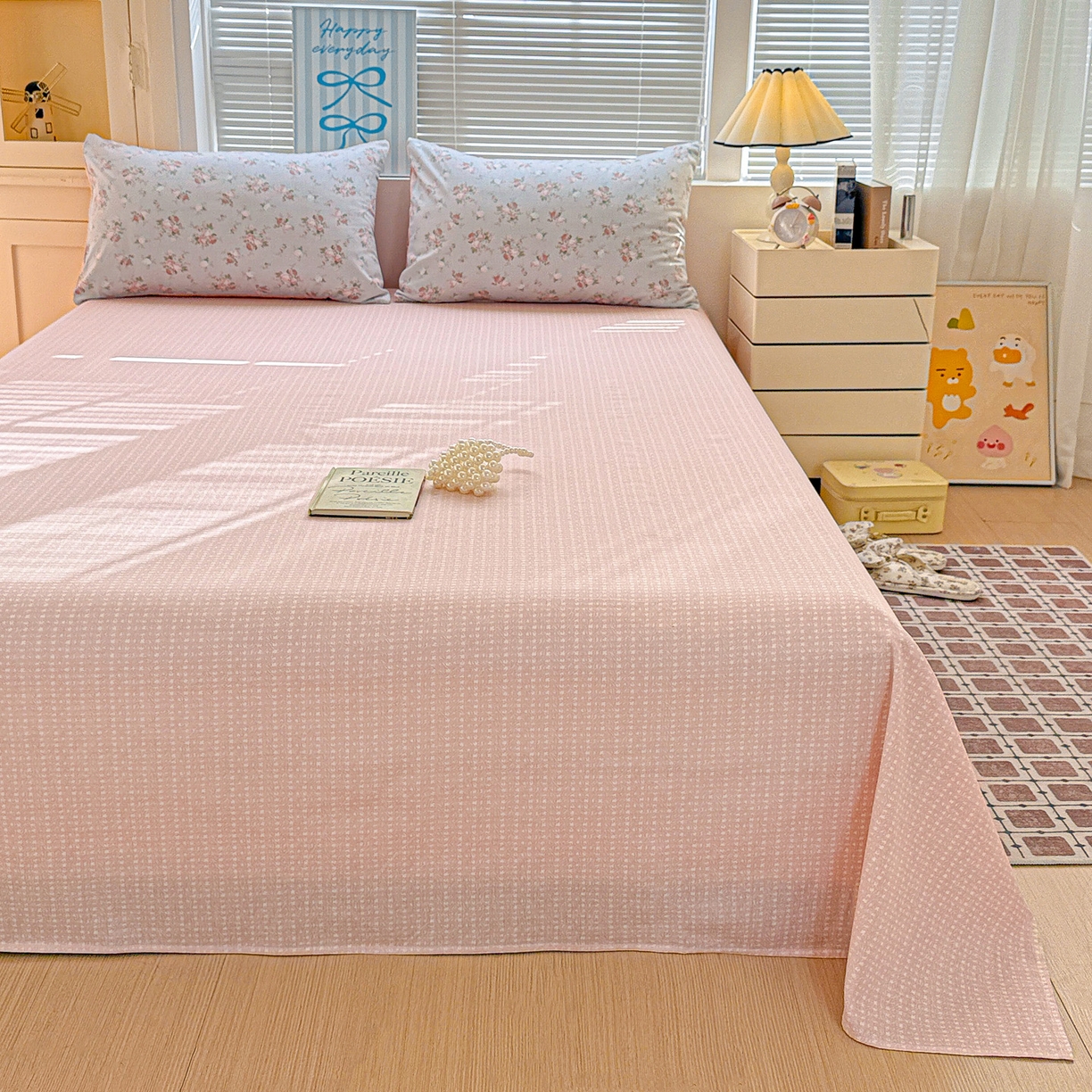 91家纺网 家纺一手货源 找家纺 名品家纺 2026新款100%纯棉四件套系列 冷羽花园