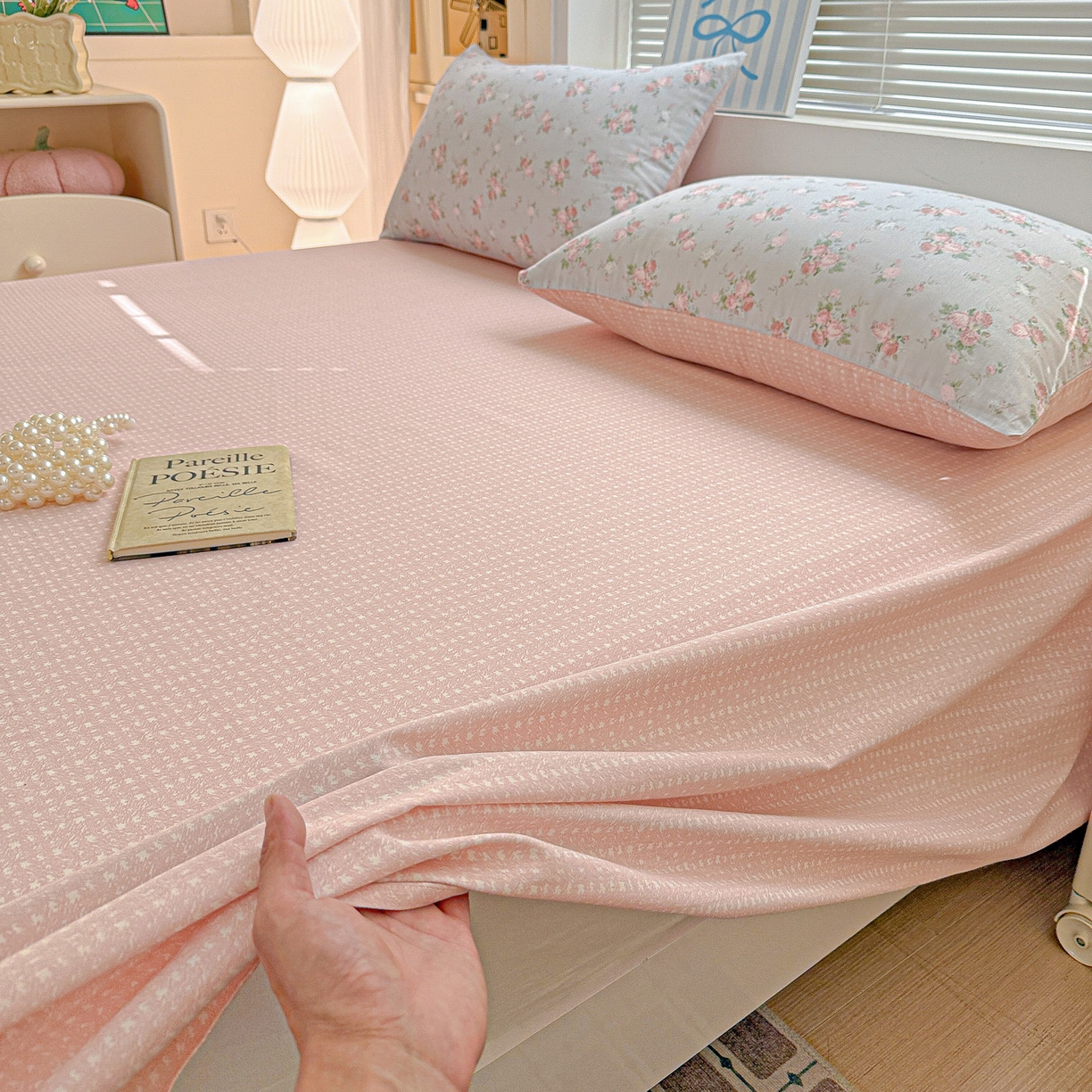 91家纺网 家纺一手货源 找家纺 名品家纺 2026新款100%纯棉四件套系列 冷羽花园