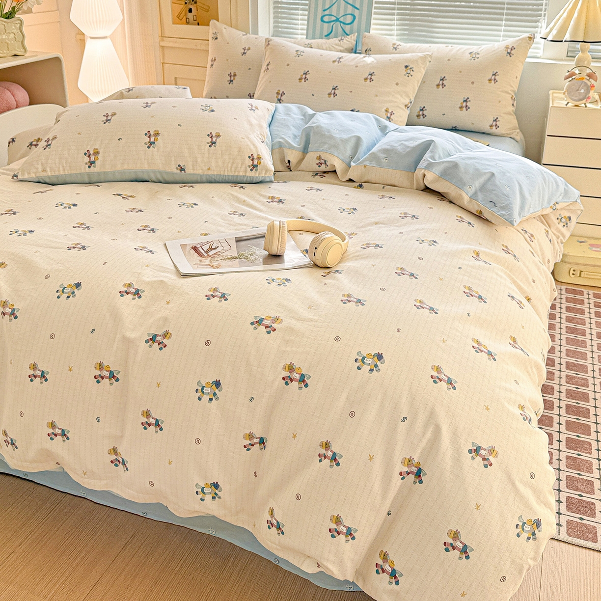 91家纺网 家纺一手货源 找家纺 名品家纺 2026新款100%纯棉四件套系列 马上有钱