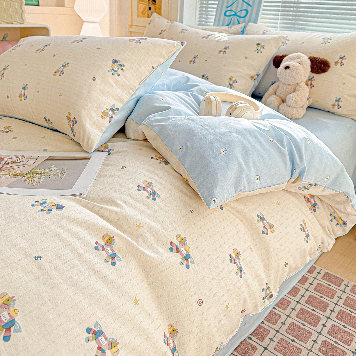 91家纺网 家纺一手货源 找家纺 名品家纺 2026新款100%纯棉四件套系列 马上有钱