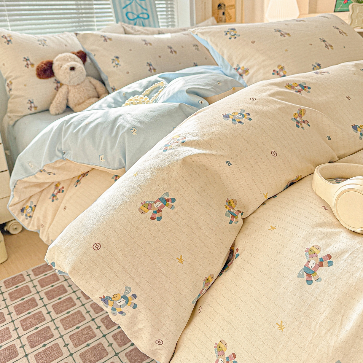 91家纺网 家纺一手货源 找家纺 名品家纺 2026新款100%纯棉四件套系列 马上有钱