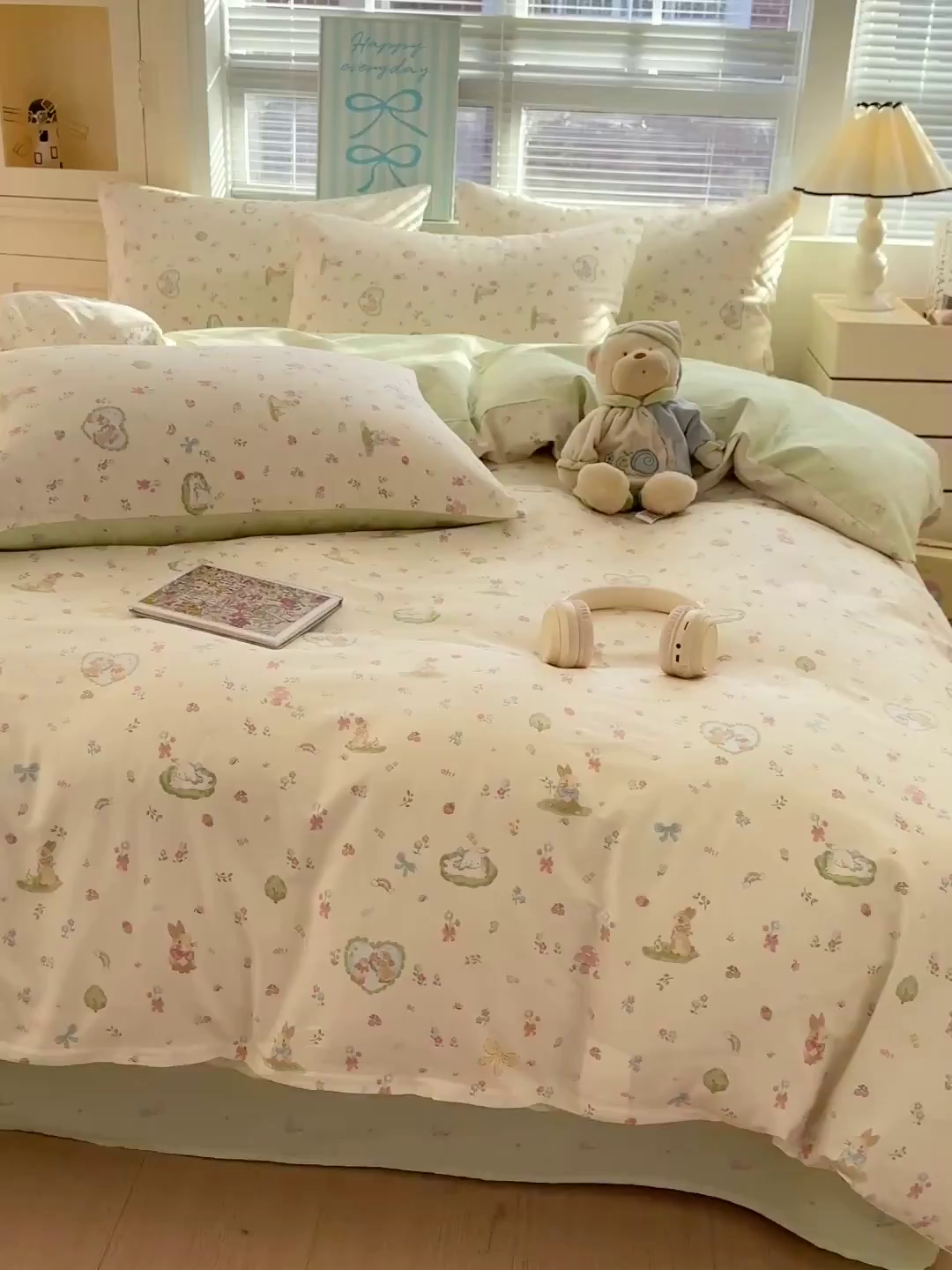 91家纺网 家纺一手货源 找家纺 名品家纺 2026新款100%纯棉四件套系列 蘑菇电话