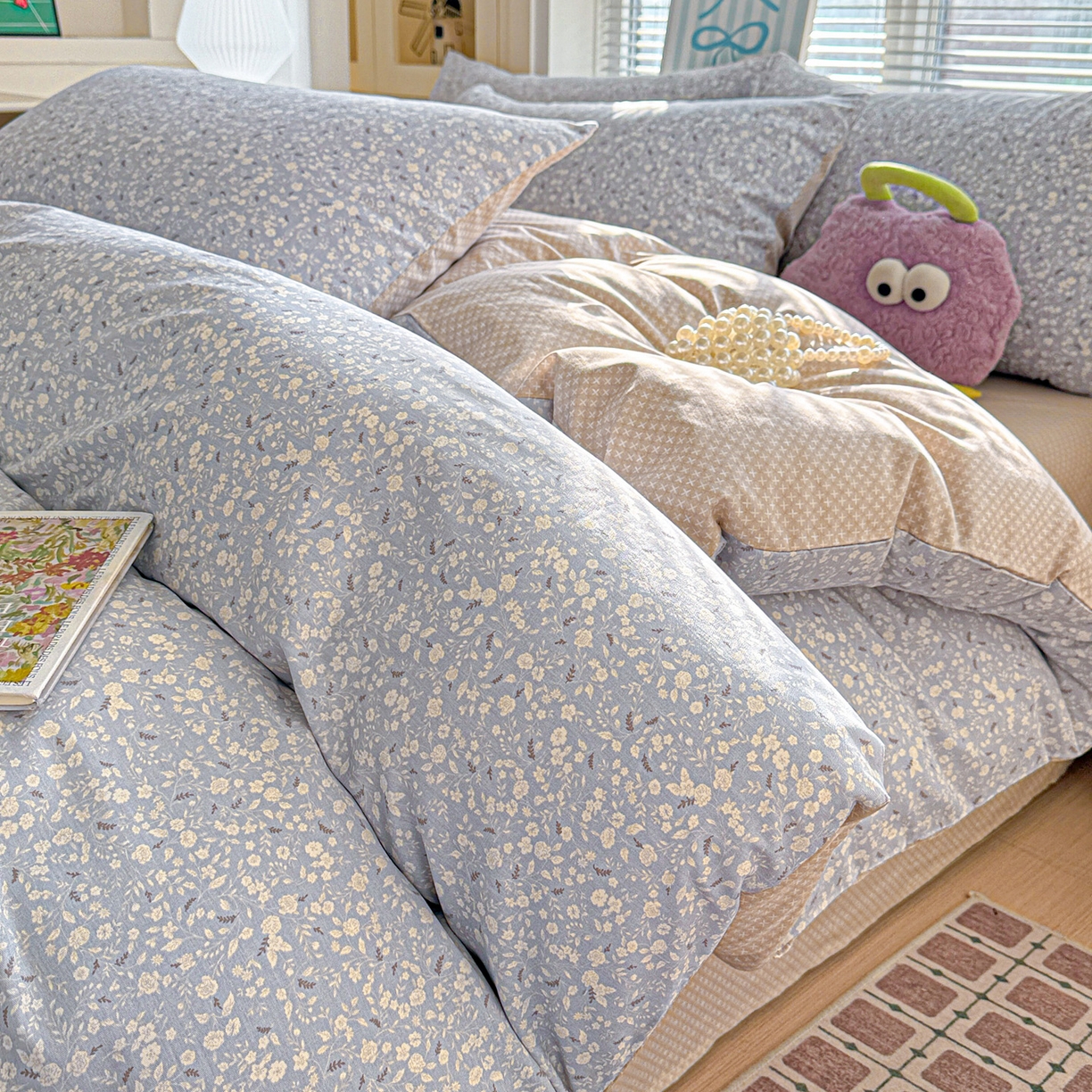 名品家纺 2026新款100%纯棉四件套系列 陌上海棠