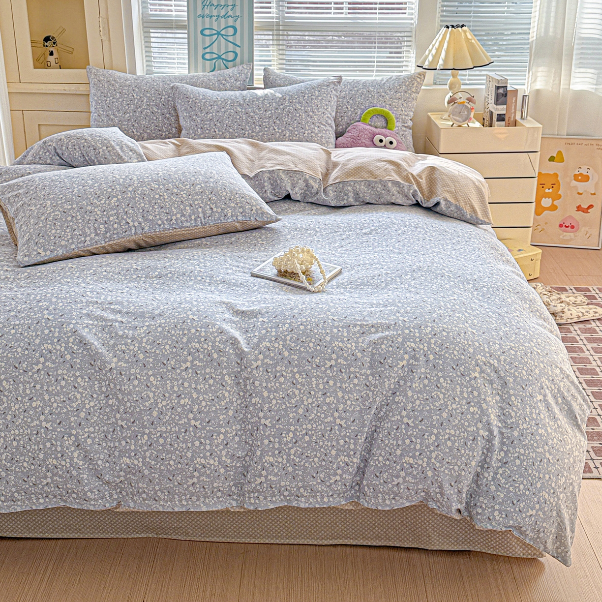 91家纺网 家纺一手货源 找家纺 名品家纺 2026新款100%纯棉四件套系列 陌上海棠