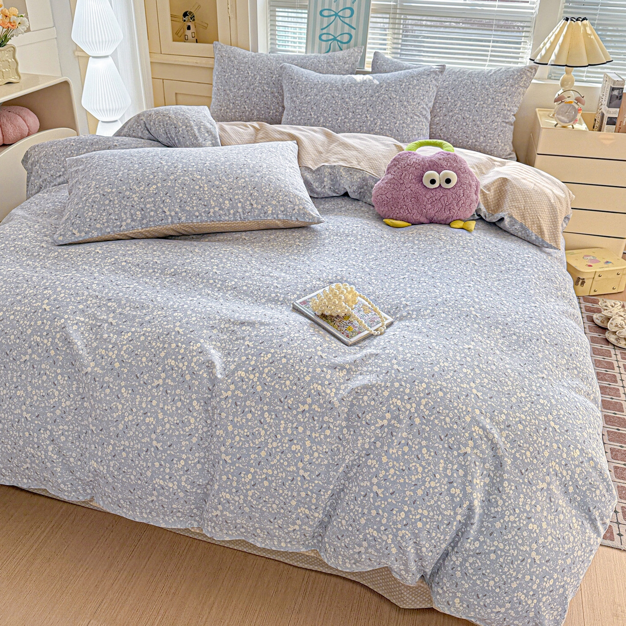 91家纺网 家纺一手货源 找家纺 名品家纺 2026新款100%纯棉四件套系列 陌上海棠