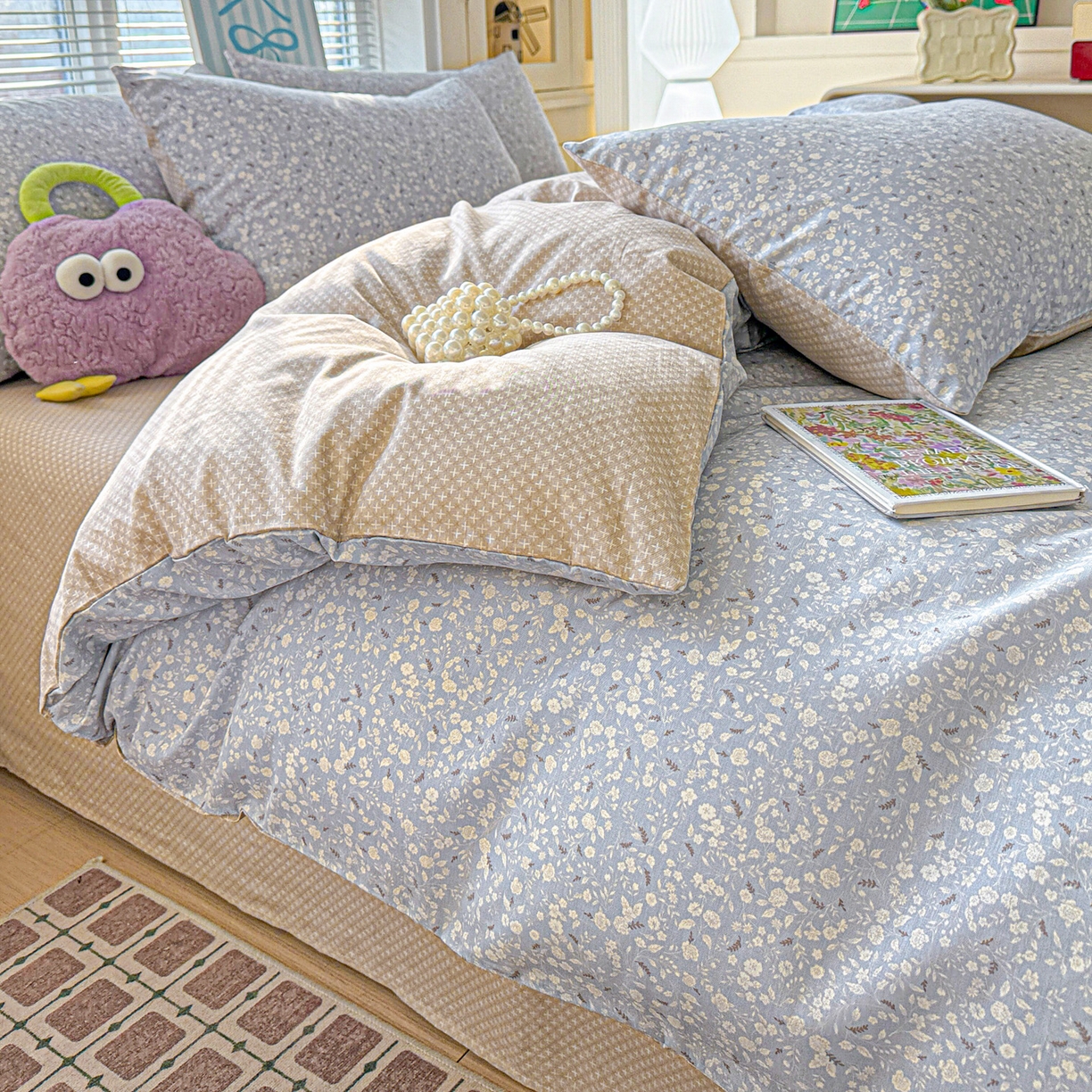 91家纺网 家纺一手货源 找家纺 名品家纺 2026新款100%纯棉四件套系列 陌上海棠