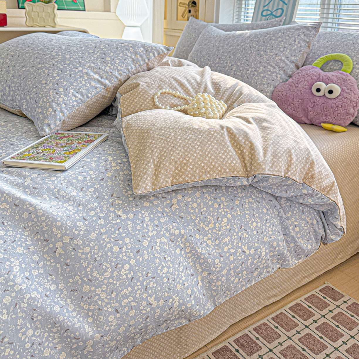 91家纺网 家纺一手货源 找家纺 名品家纺 2026新款100%纯棉四件套系列 陌上海棠