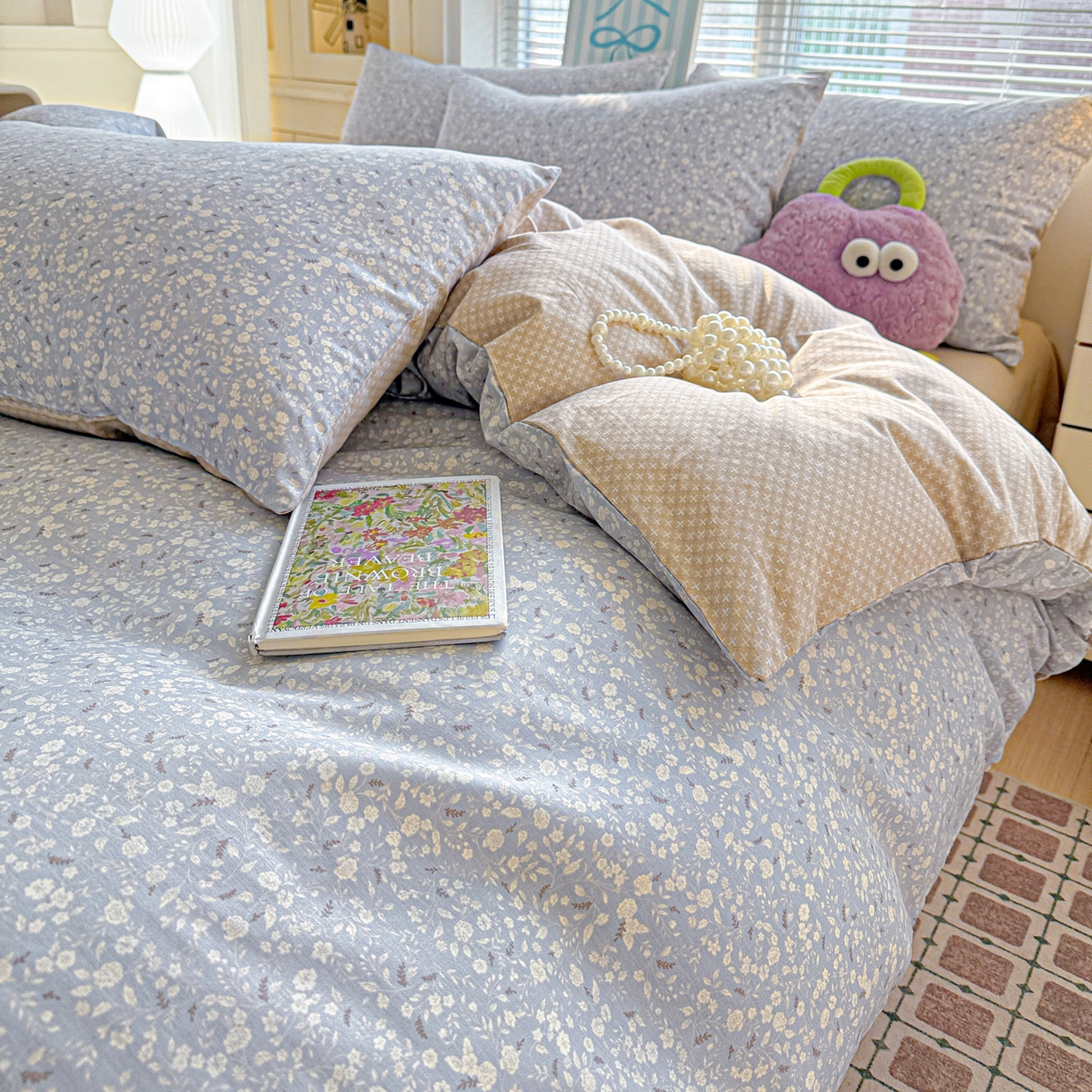 91家纺网 家纺一手货源 找家纺 名品家纺 2026新款100%纯棉四件套系列 陌上海棠