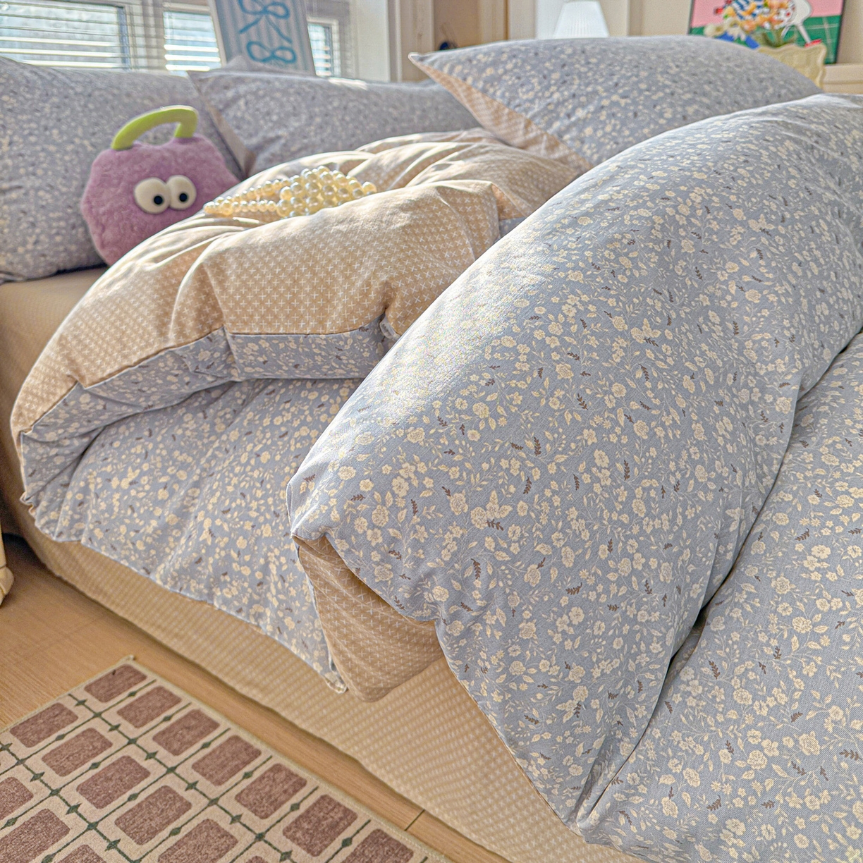 91家纺网 家纺一手货源 找家纺 名品家纺 2026新款100%纯棉四件套系列 陌上海棠