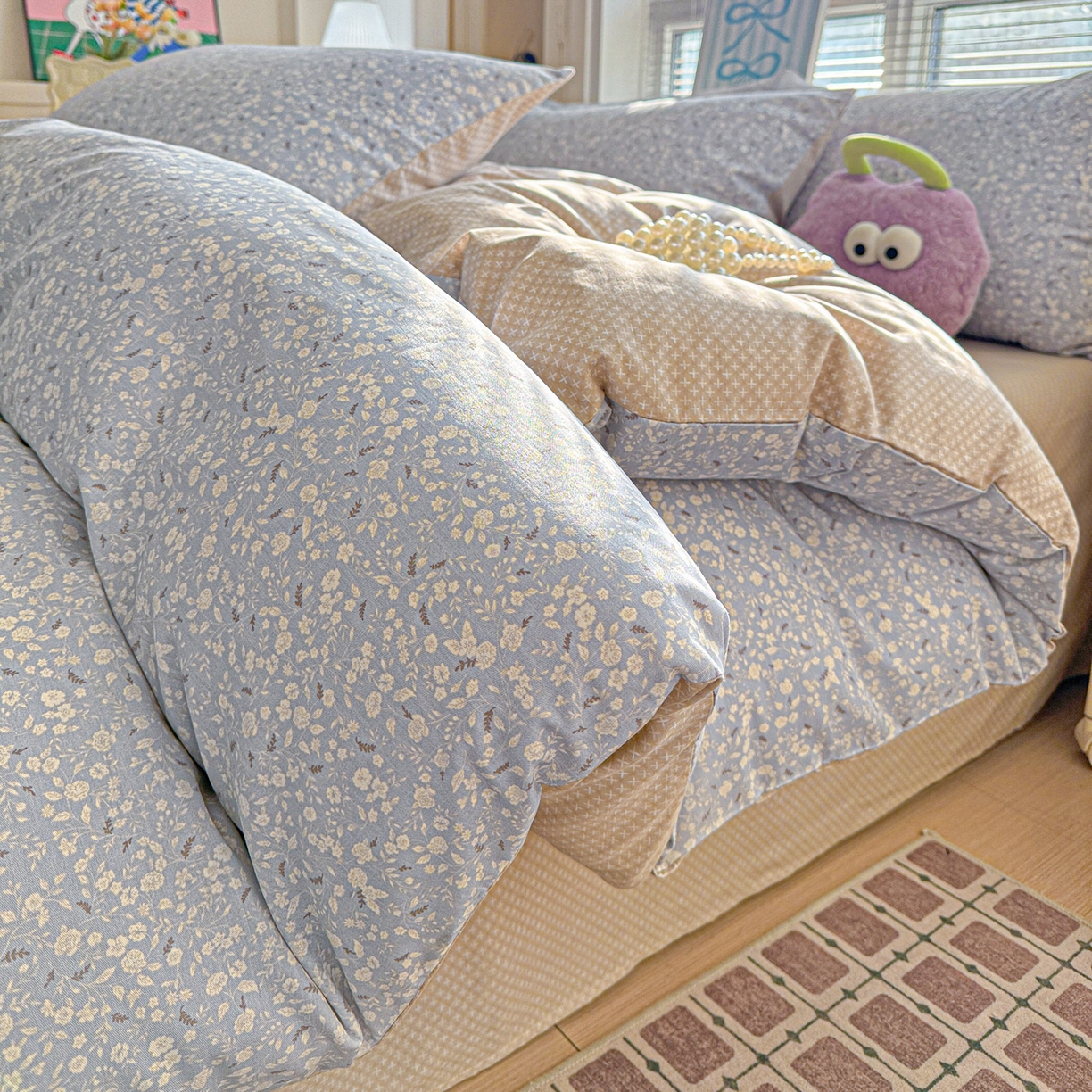 91家纺网 家纺一手货源 找家纺 名品家纺 2026新款100%纯棉四件套系列 陌上海棠