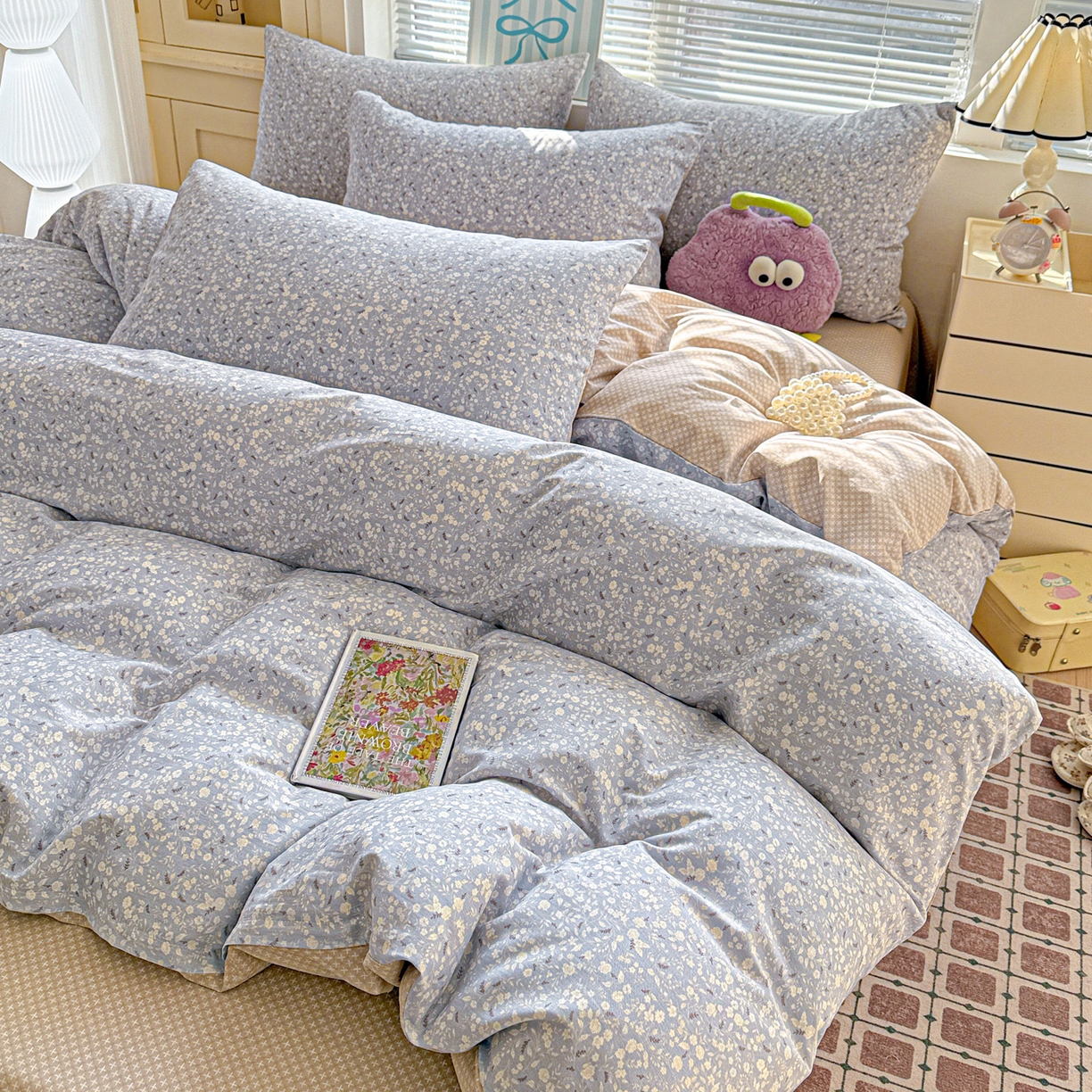 91家纺网 家纺一手货源 找家纺 名品家纺 2026新款100%纯棉四件套系列 陌上海棠