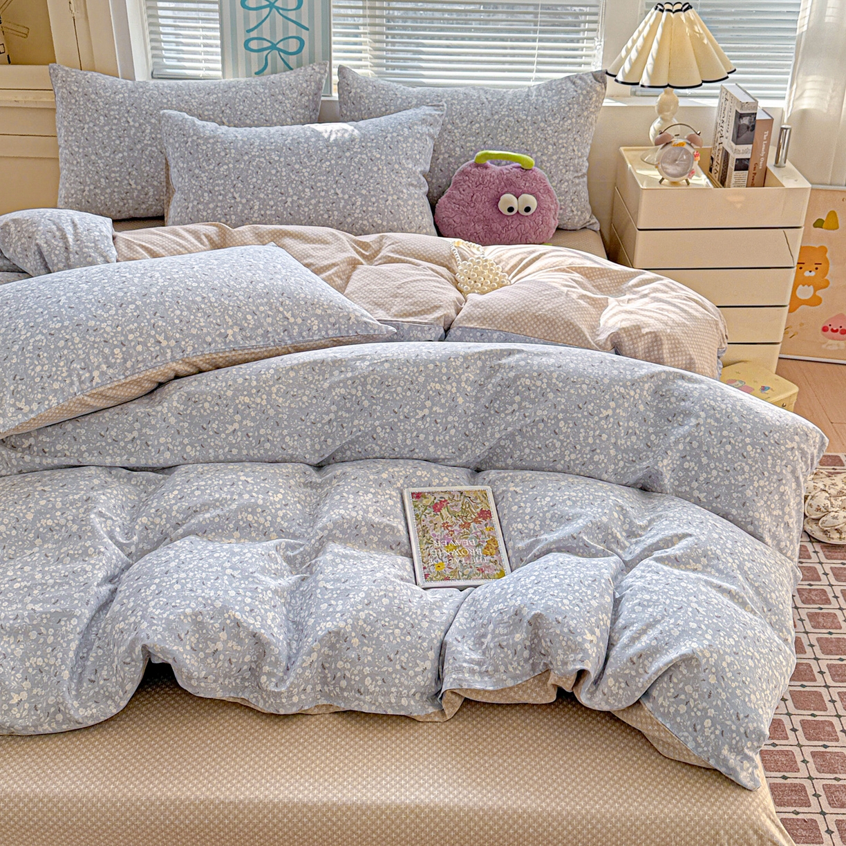 91家纺网 家纺一手货源 找家纺 名品家纺 2026新款100%纯棉四件套系列 陌上海棠