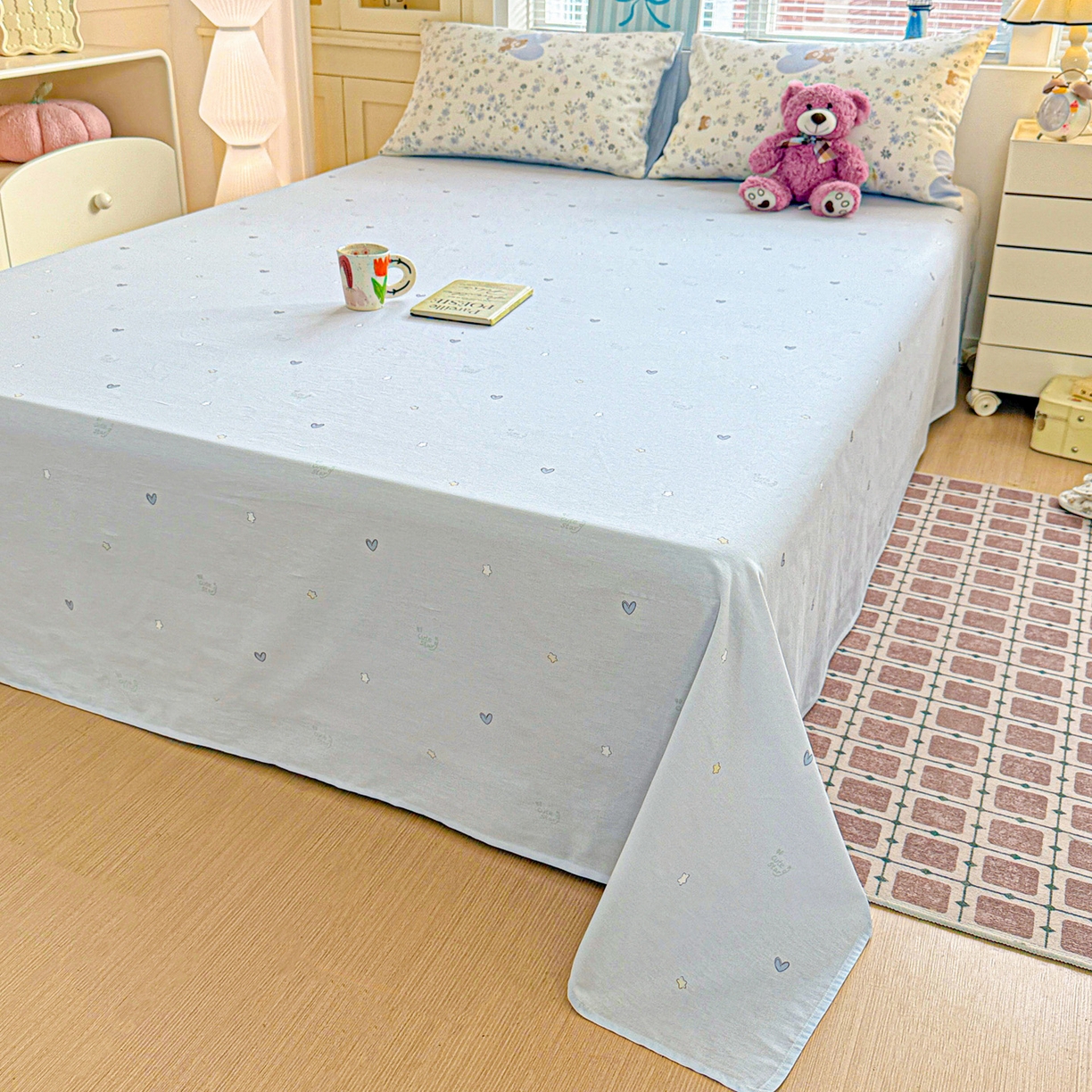 91家纺网 家纺一手货源 找家纺 名品家纺 2026新款100%纯棉四件套系列 奶芙熊