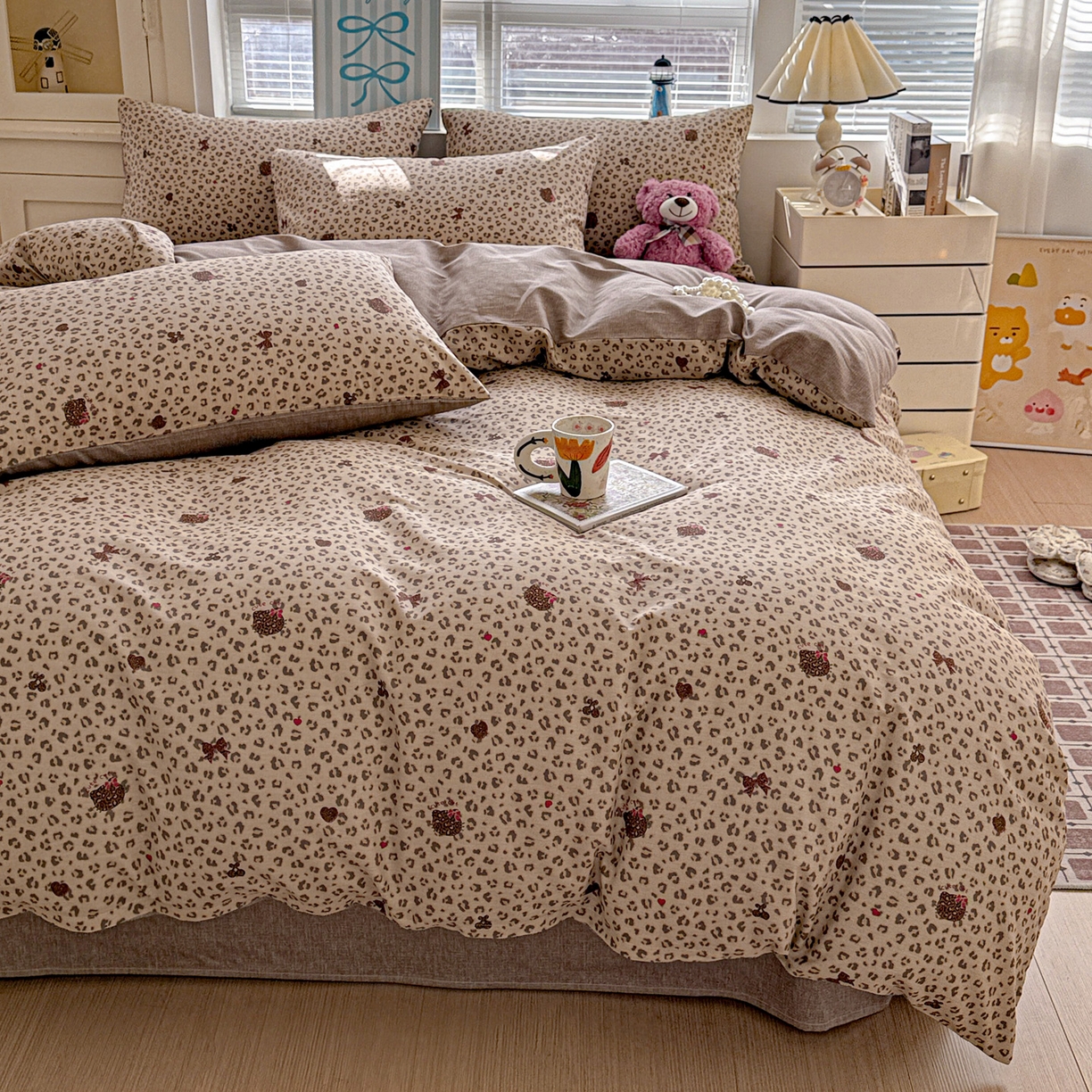 91家纺网 家纺一手货源 找家纺 名品家纺 2026新款100%纯棉四件套系列 千禧少女