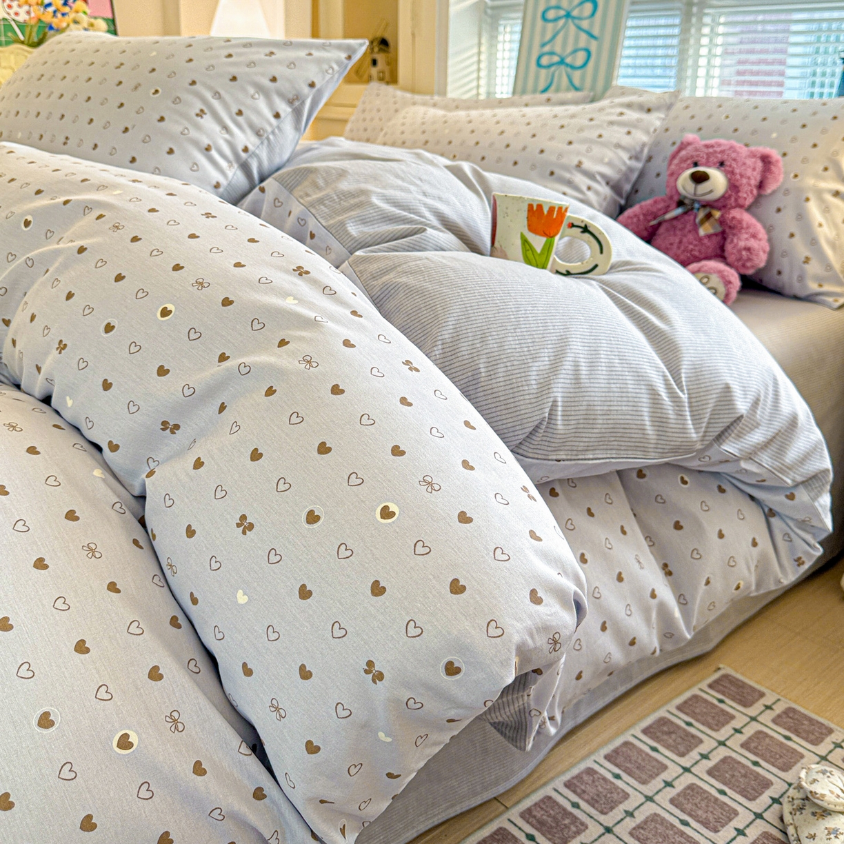 名品家纺 2026新款100%纯棉四件套系列 数字心情