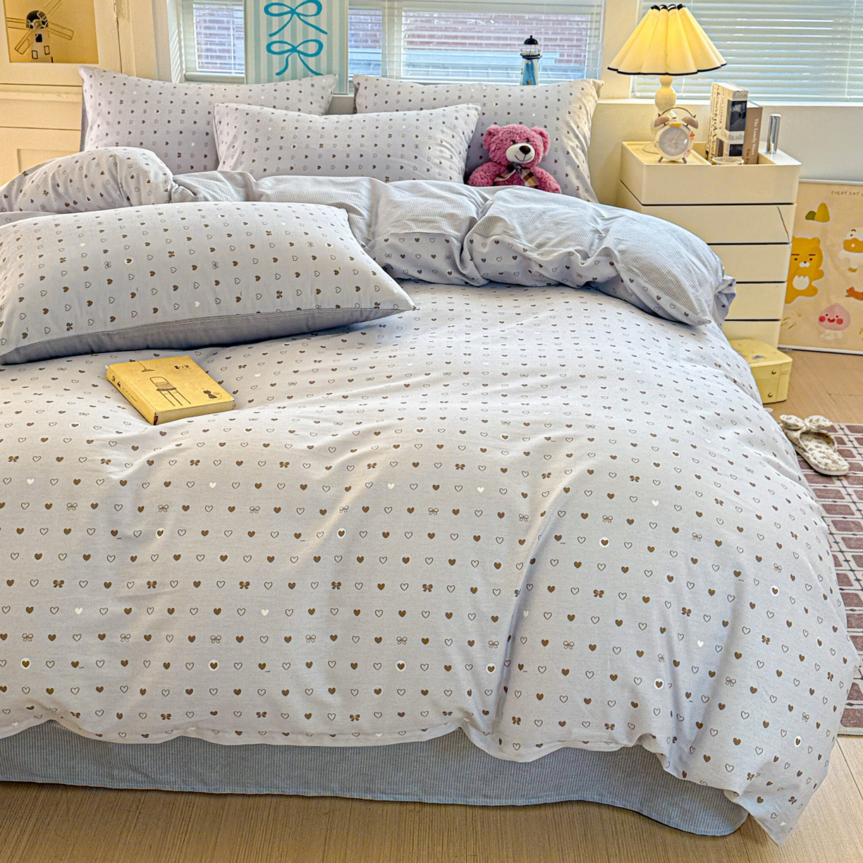 91家纺网 家纺一手货源 找家纺 名品家纺 2026新款100%纯棉四件套系列 数字心情