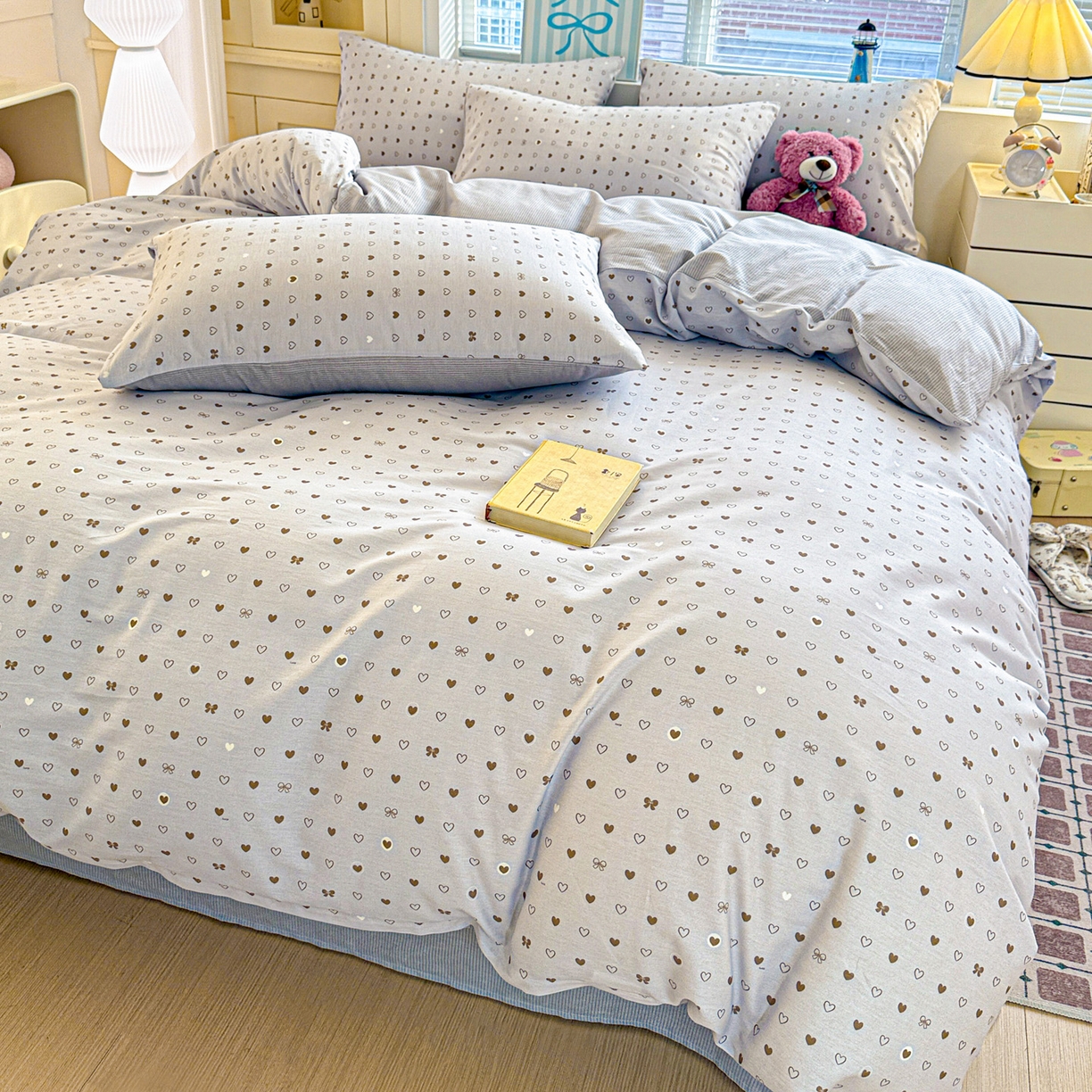 91家纺网 家纺一手货源 找家纺 名品家纺 2026新款100%纯棉四件套系列 数字心情