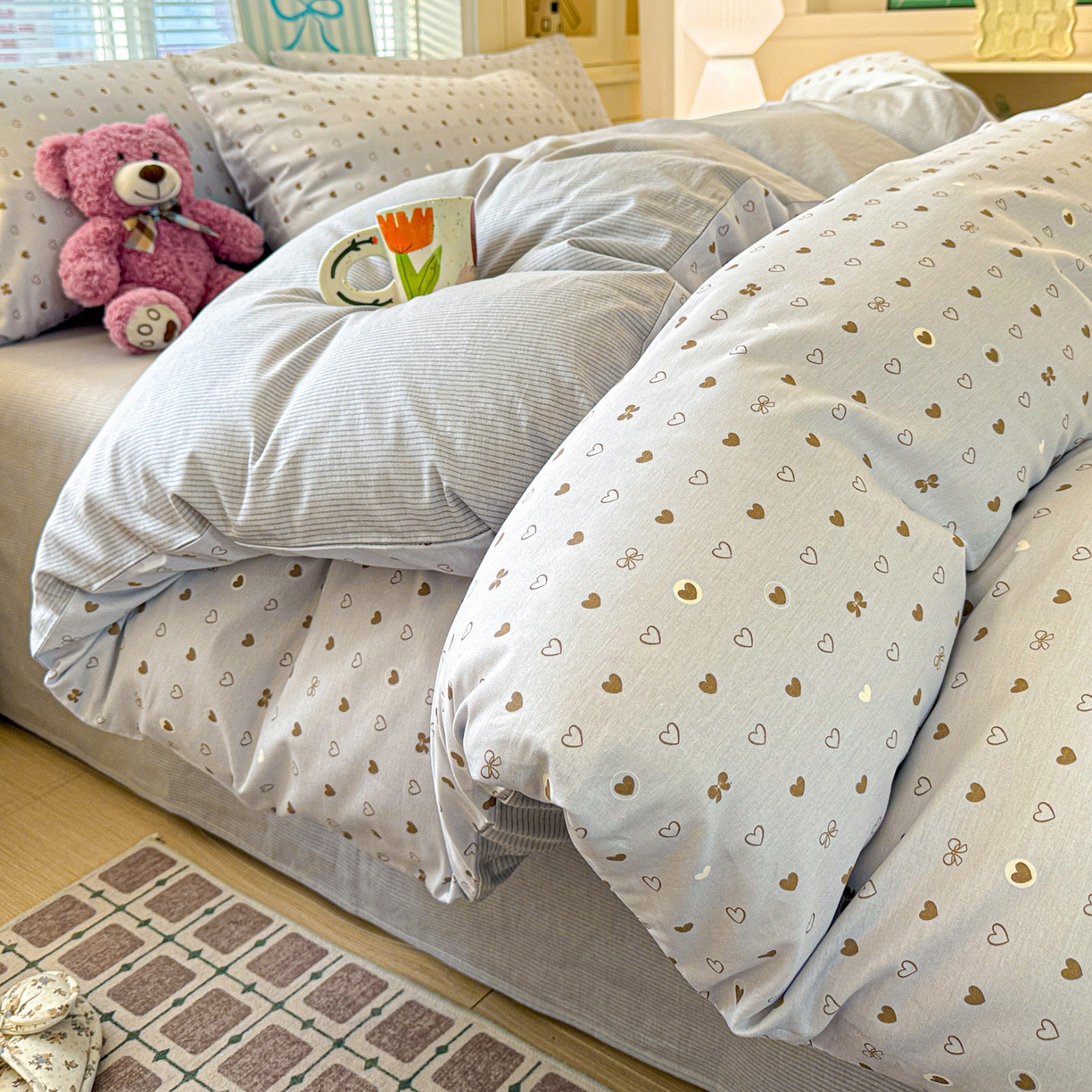 91家纺网 家纺一手货源 找家纺 名品家纺 2026新款100%纯棉四件套系列 数字心情