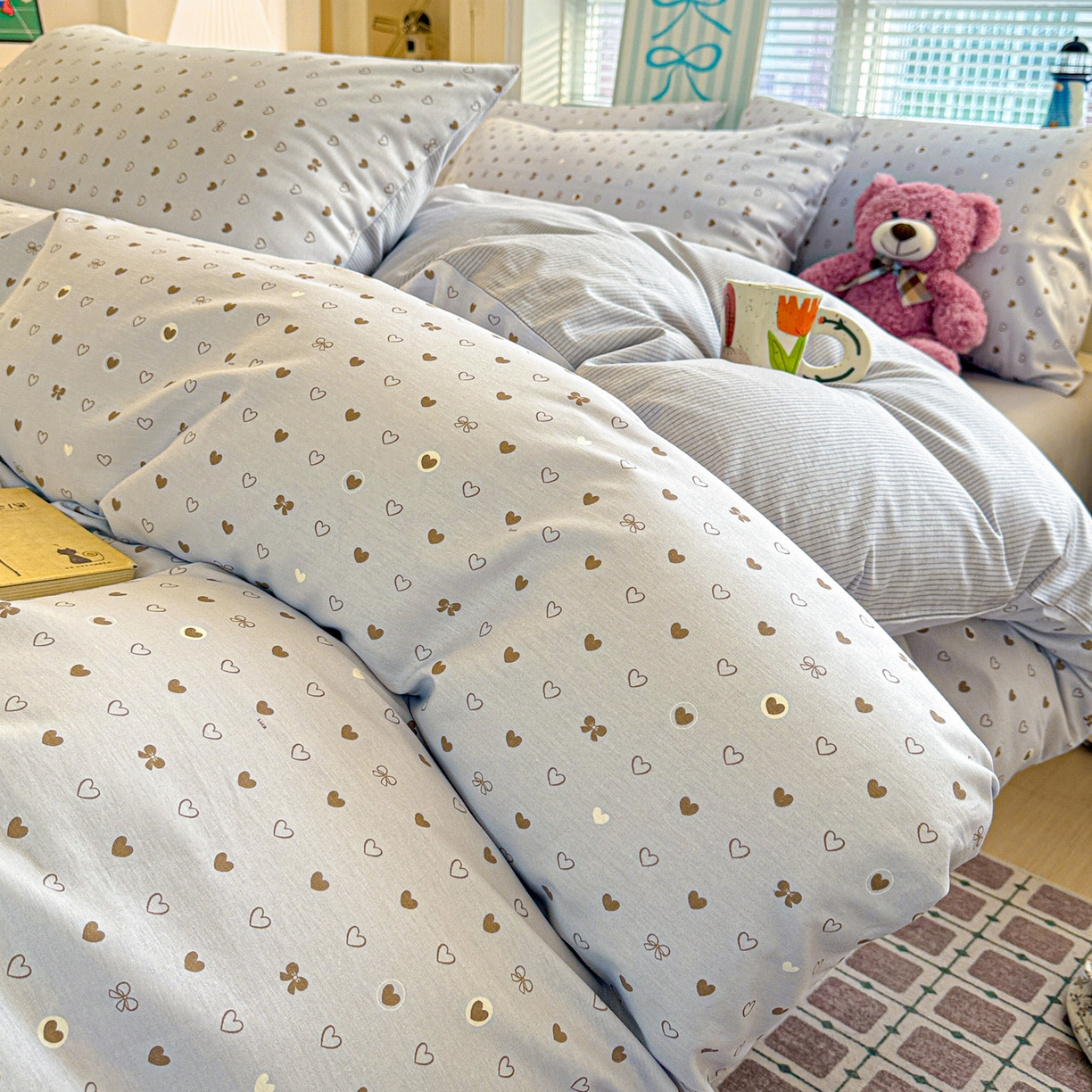 91家纺网 家纺一手货源 找家纺 名品家纺 2026新款100%纯棉四件套系列 数字心情