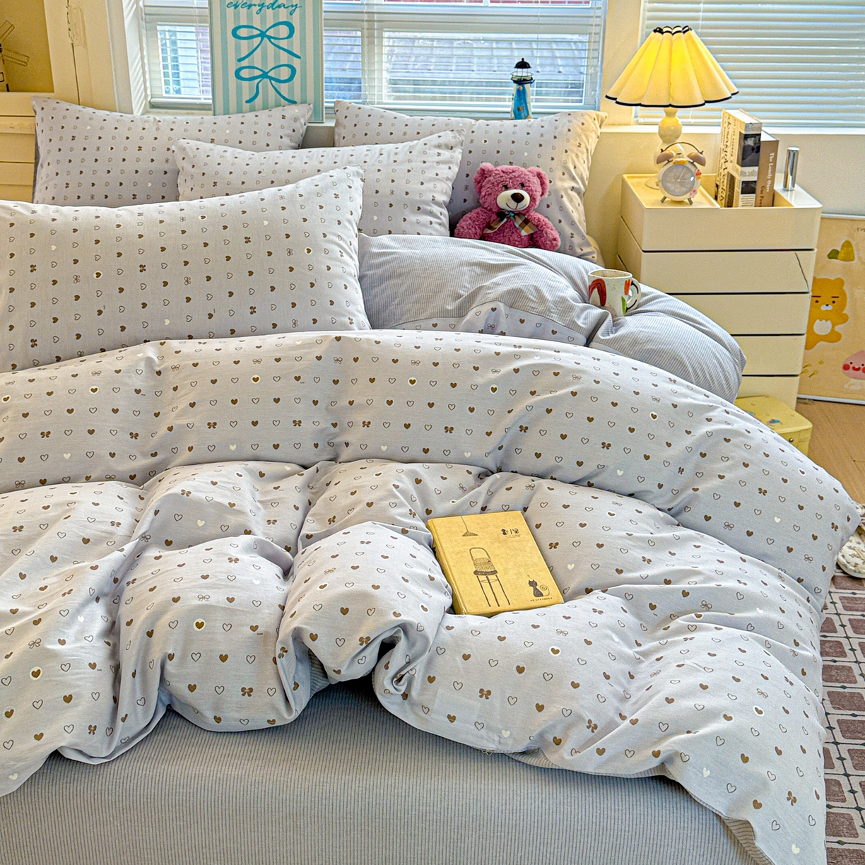 91家纺网 家纺一手货源 找家纺 名品家纺 2026新款100%纯棉四件套系列 数字心情