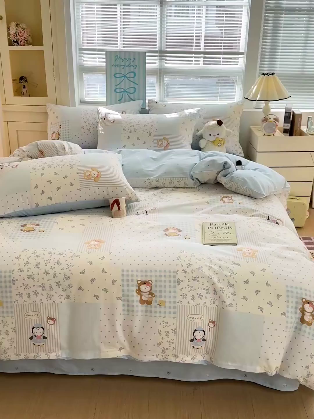 91家纺网 家纺一手货源 找家纺 名品家纺 2026新款100%纯棉四件套系列 童话拼贴