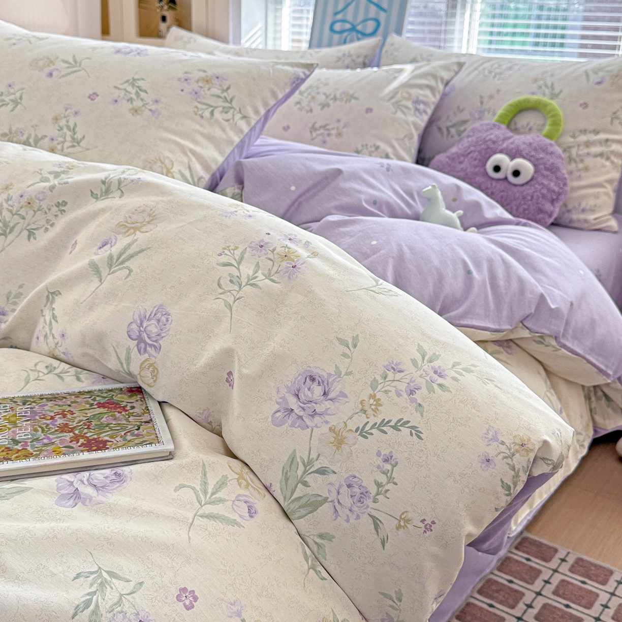 名品家纺 2026新款100%纯棉四件套系列 芜晴花