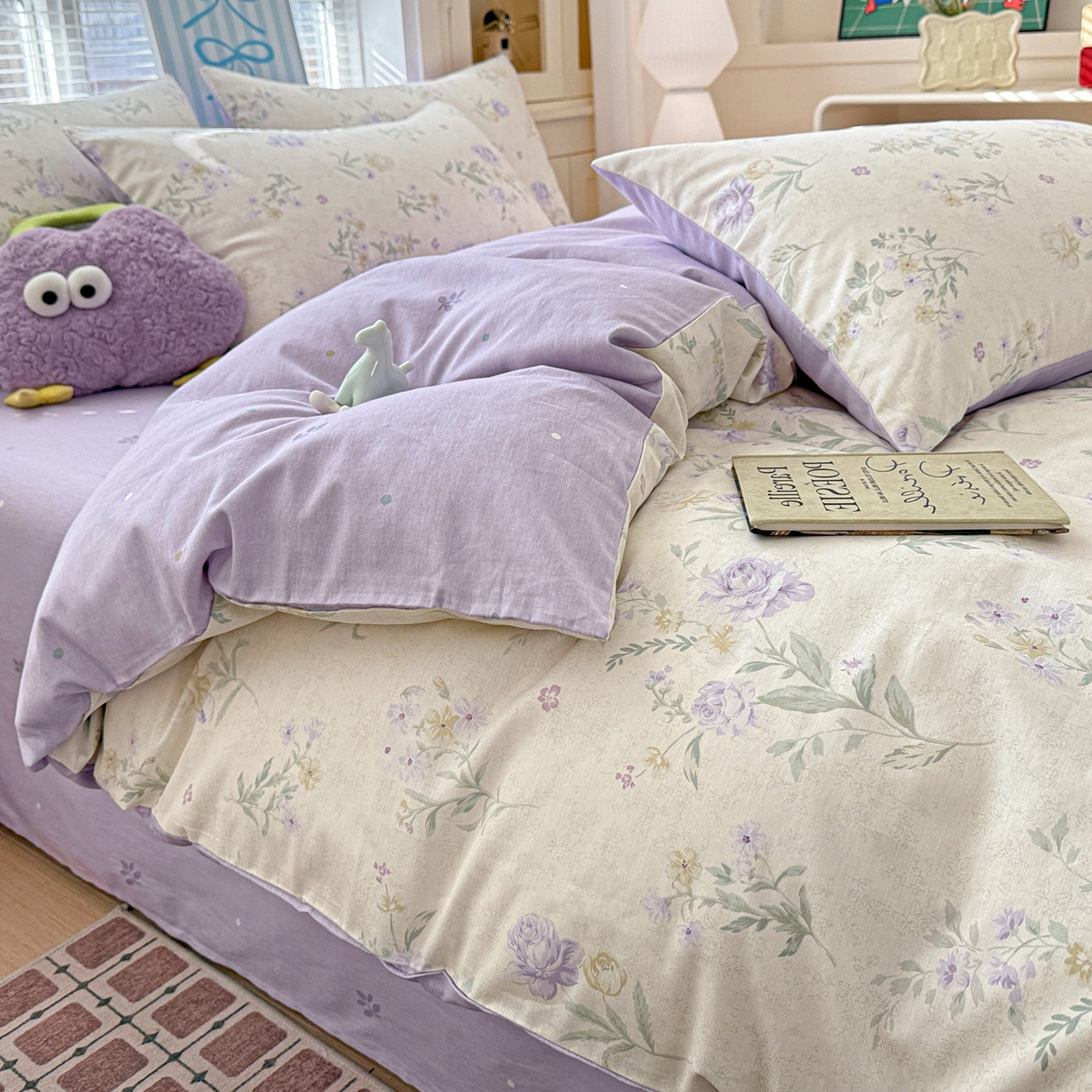 91家纺网 家纺一手货源 找家纺 名品家纺 2026新款100%纯棉四件套系列 芜晴花