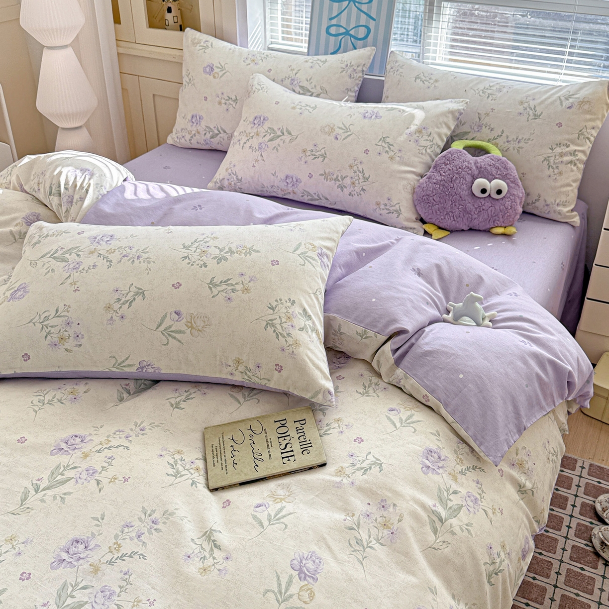 91家纺网 家纺一手货源 找家纺 名品家纺 2026新款100%纯棉四件套系列 芜晴花