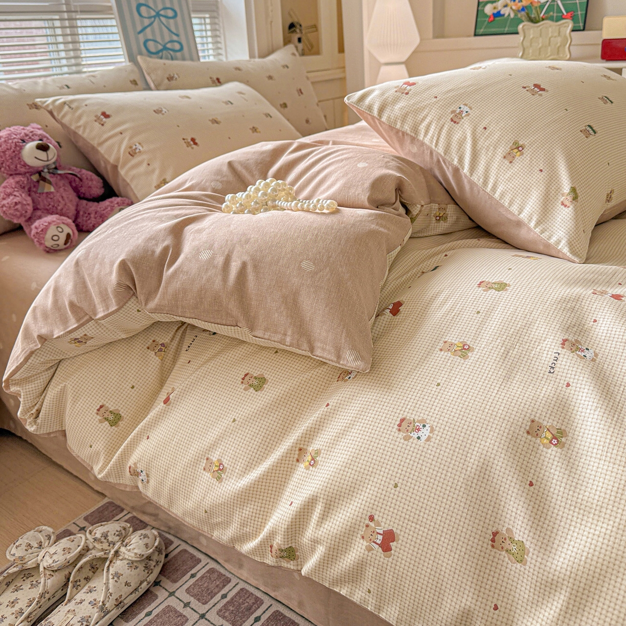 91家纺网 家纺一手货源 找家纺 名品家纺 2026新款100%纯棉四件套系列 爪爪家族