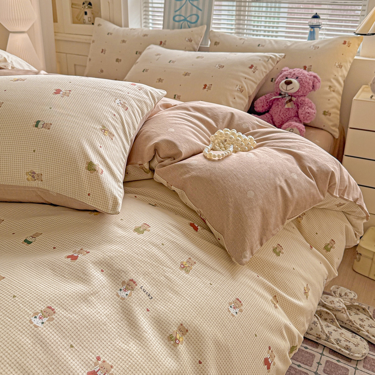 91家纺网 家纺一手货源 找家纺 名品家纺 2026新款100%纯棉四件套系列 爪爪家族