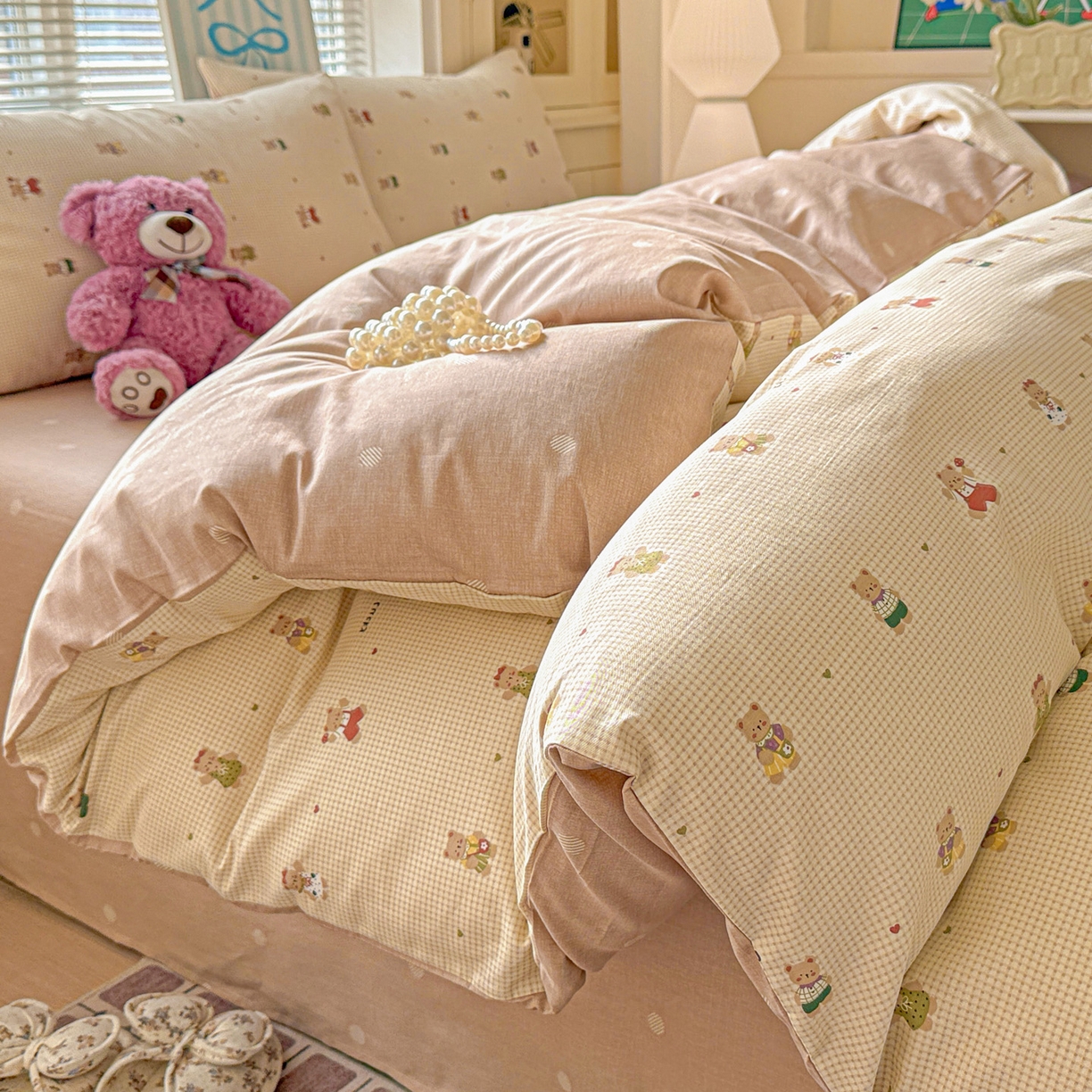 91家纺网 家纺一手货源 找家纺 名品家纺 2026新款100%纯棉四件套系列 爪爪家族