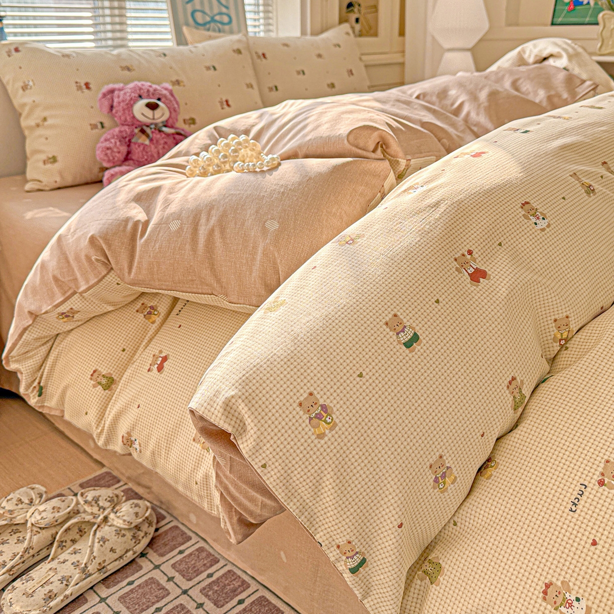 91家纺网 家纺一手货源 找家纺 名品家纺 2026新款100%纯棉四件套系列 爪爪家族