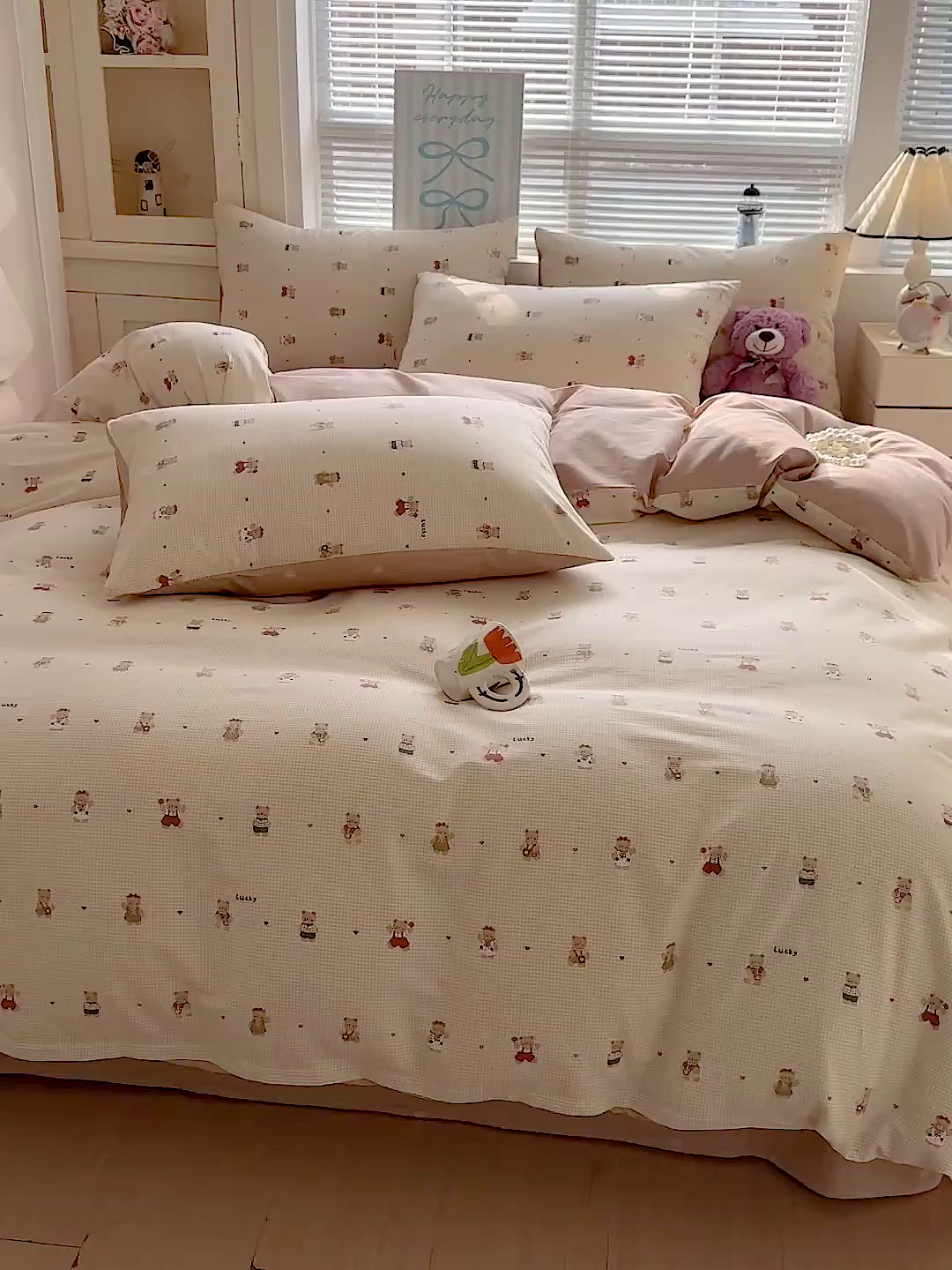 91家纺网 家纺一手货源 找家纺 名品家纺 2026新款100%纯棉四件套系列 爪爪家族