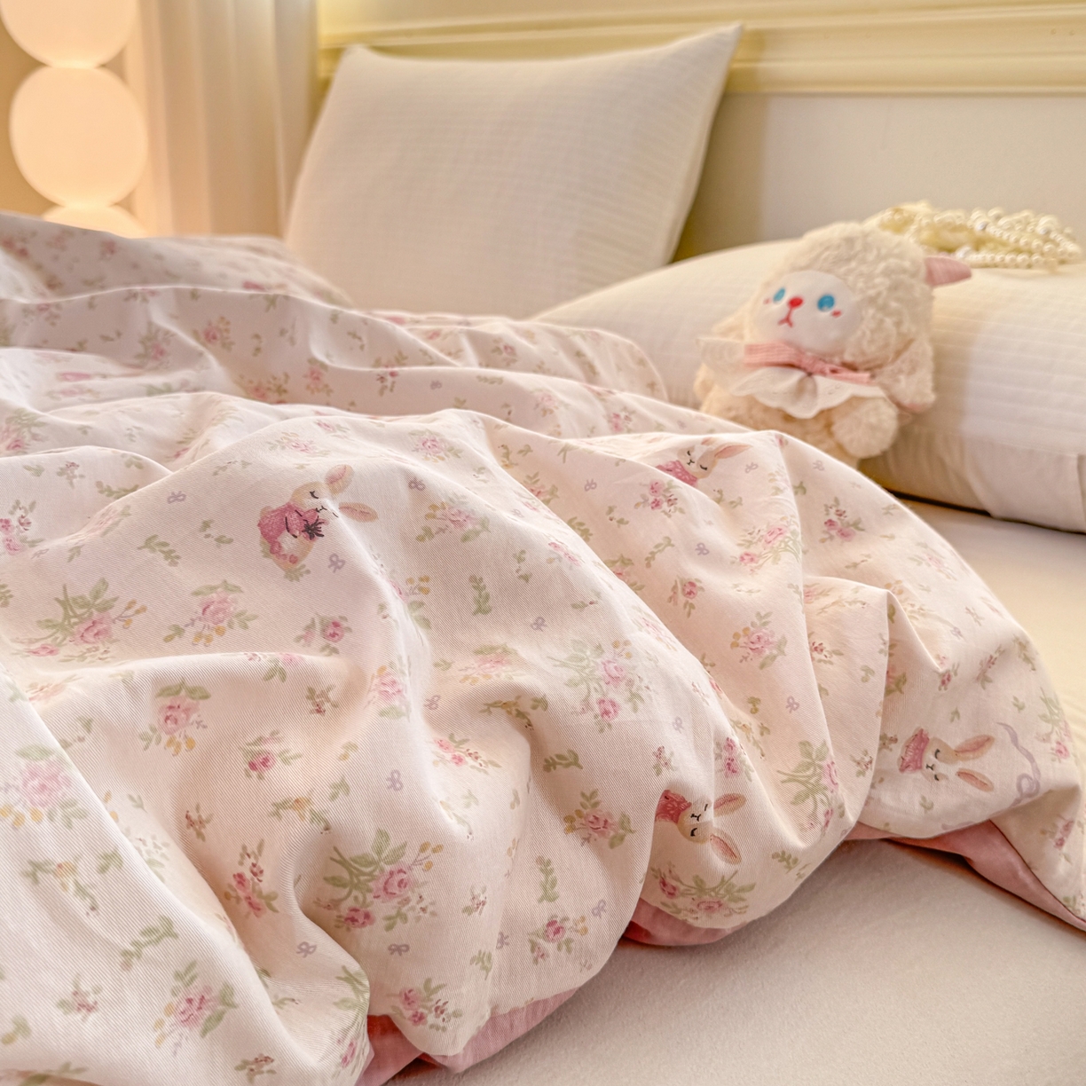 91家纺网 家纺一手货源 找家纺 名品家纺 2026新款100%纯棉单被套系列 布拉格兔兔