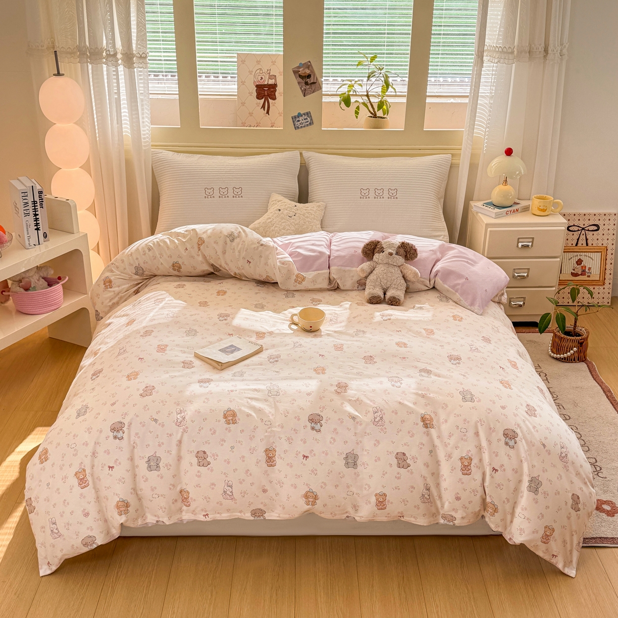 91家纺网 家纺一手货源 找家纺 名品家纺 2026新款100%纯棉单被套系列 春日来信